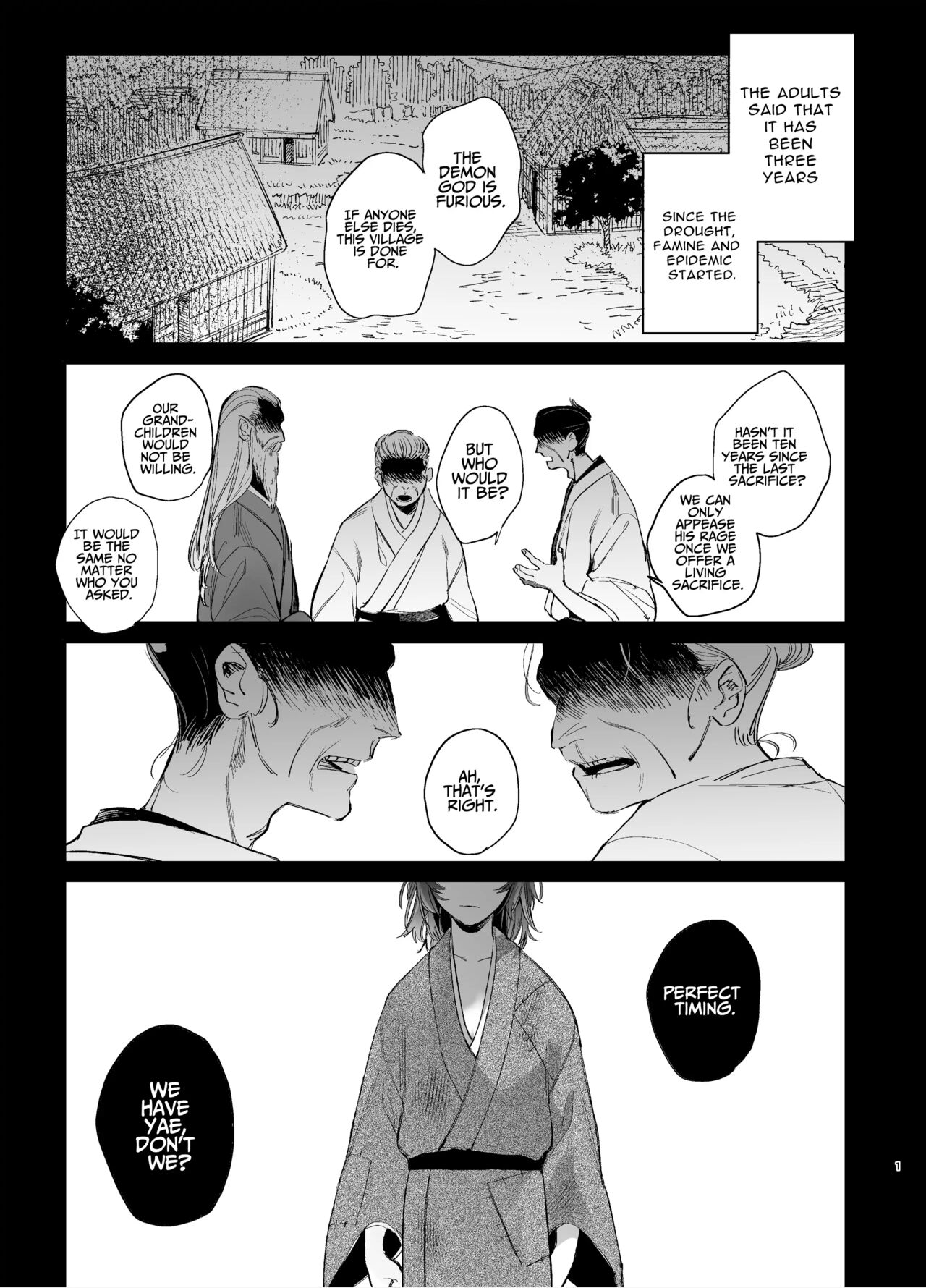 [Umenegi Daimyoujin (Umekoppe)]Ikenie Onna Wa Kodokuna Kijin Sama Ni Ban Kōbi De To Sareru | The Sacrificial Maiden Corrupted by Coupling With an Oni[English] Page 2