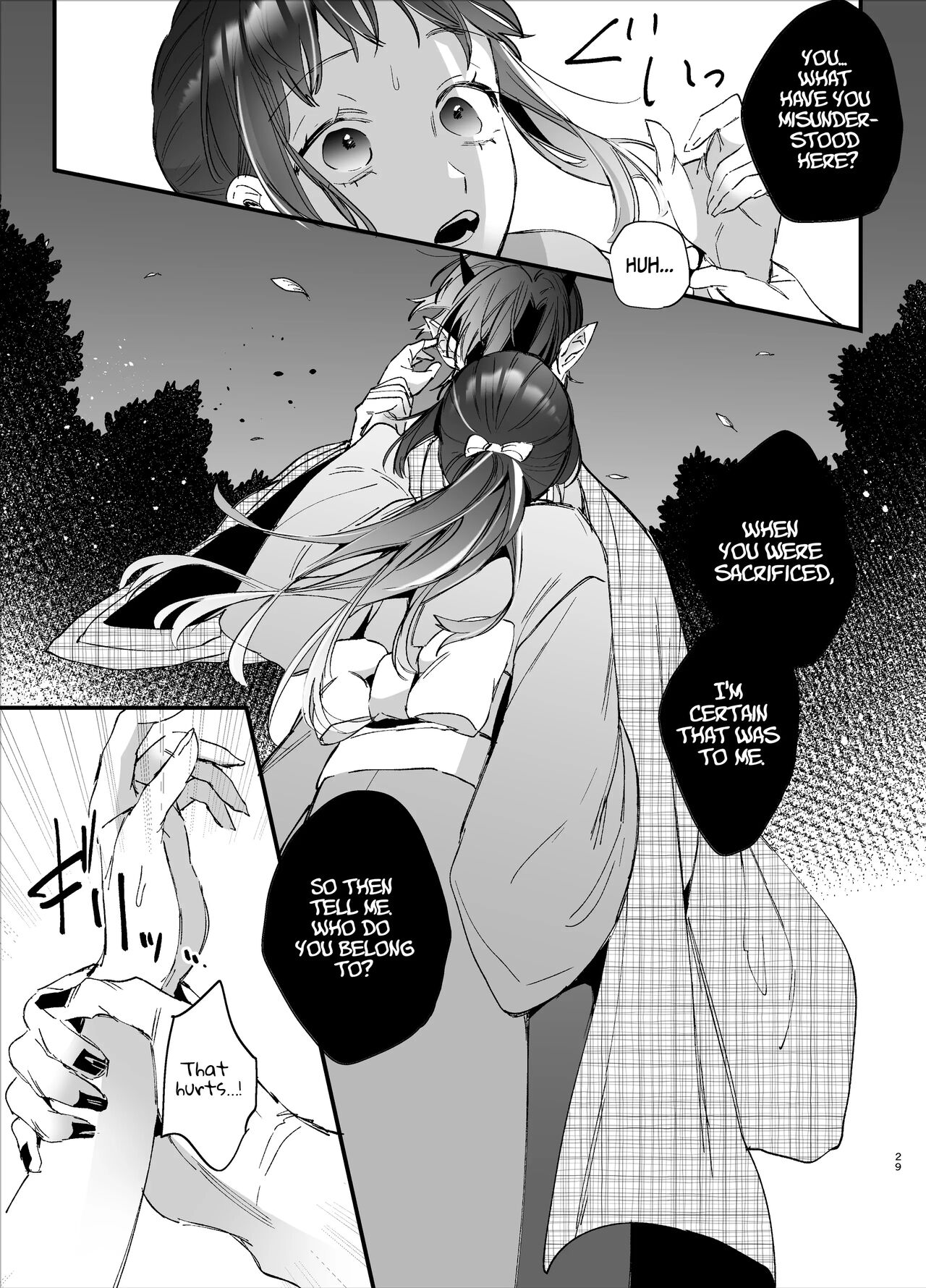 [Umenegi Daimyoujin (Umekoppe)]Ikenie Onna Wa Kodokuna Kijin Sama Ni Ban Kōbi De To Sareru | The Sacrificial Maiden Corrupted by Coupling With an Oni[English] Page 30