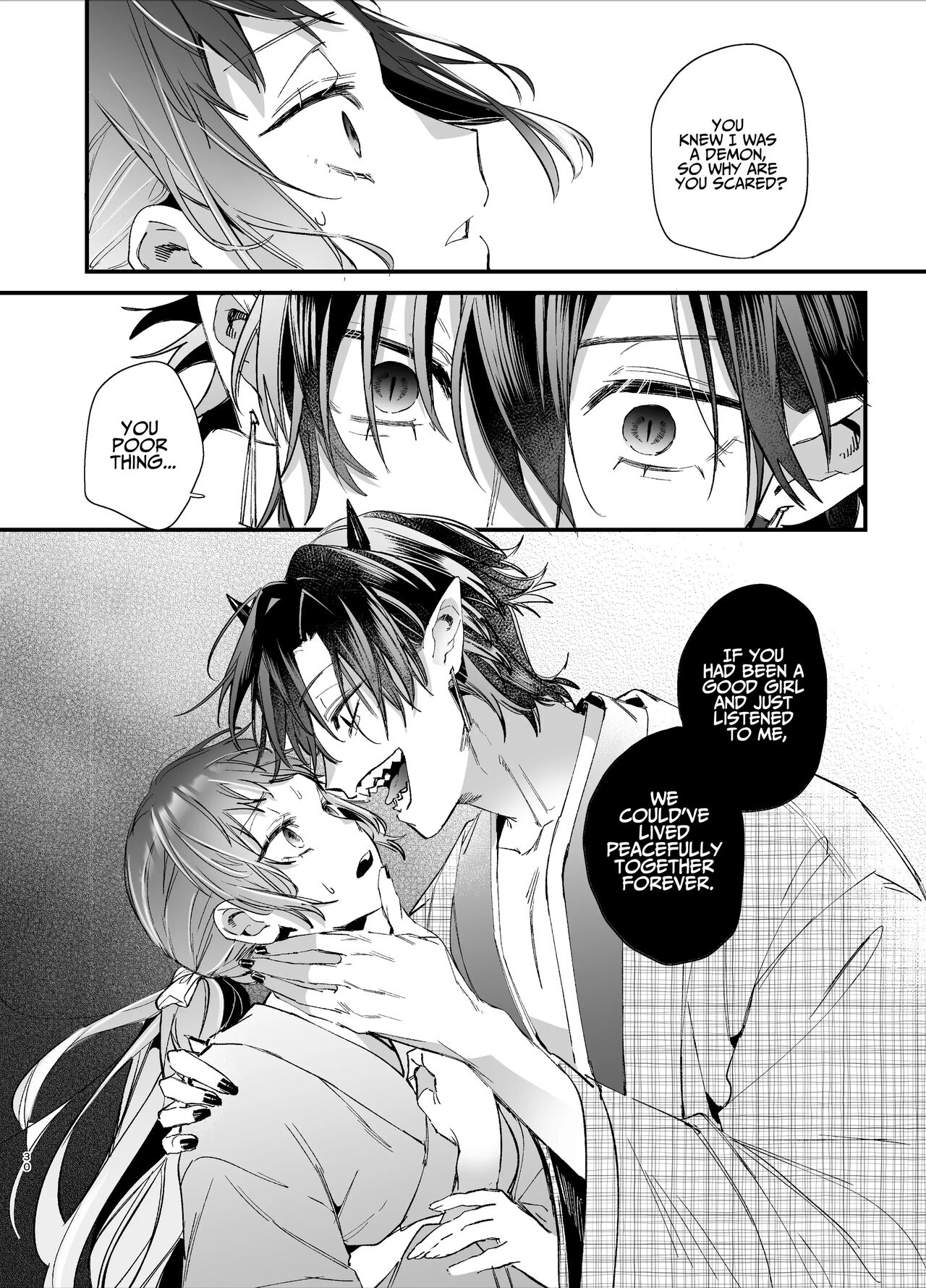 [Umenegi Daimyoujin (Umekoppe)]Ikenie Onna Wa Kodokuna Kijin Sama Ni Ban Kōbi De To Sareru | The Sacrificial Maiden Corrupted by Coupling With an Oni[English] Page 31