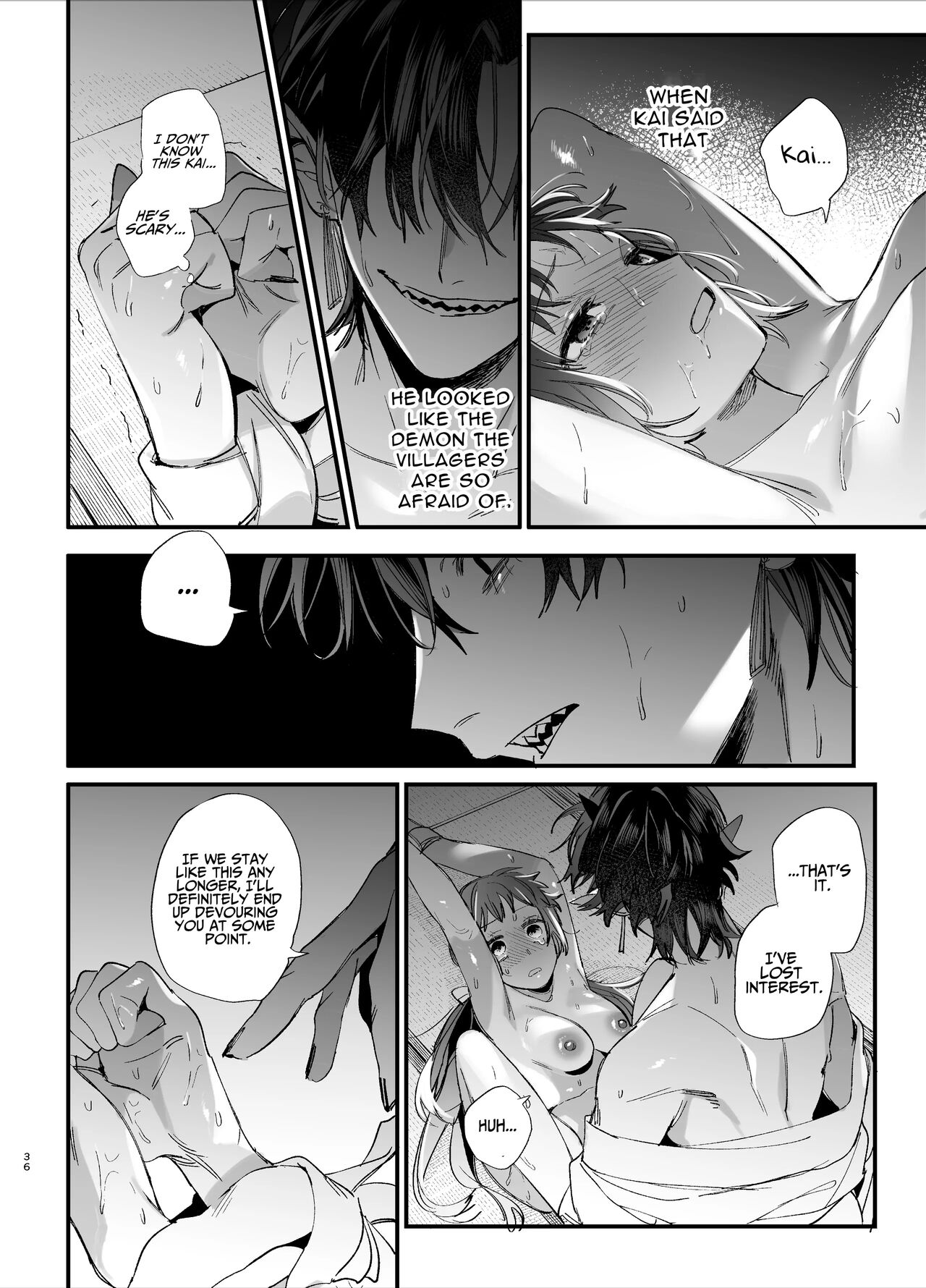 [Umenegi Daimyoujin (Umekoppe)]Ikenie Onna Wa Kodokuna Kijin Sama Ni Ban Kōbi De To Sareru | The Sacrificial Maiden Corrupted by Coupling With an Oni[English] Page 37
