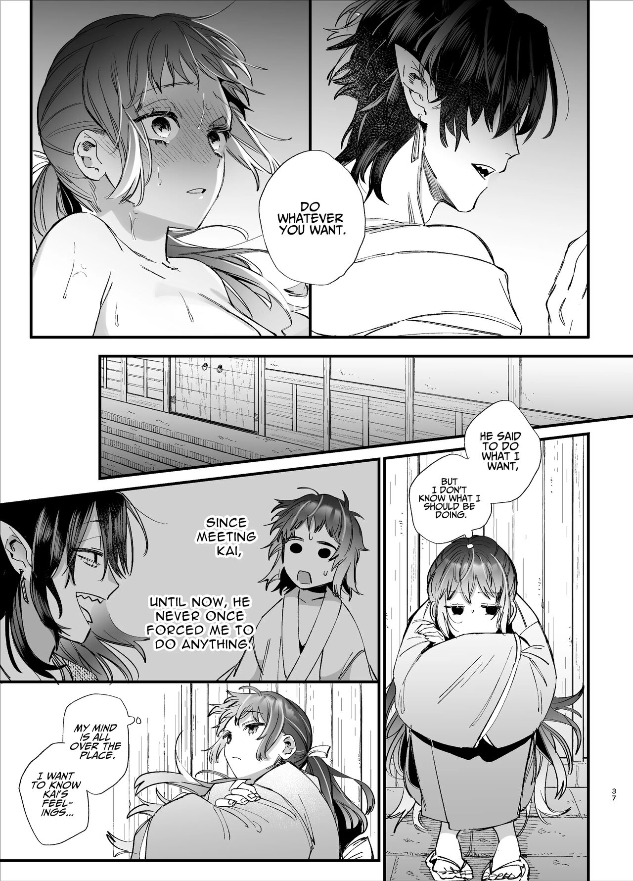 [Umenegi Daimyoujin (Umekoppe)]Ikenie Onna Wa Kodokuna Kijin Sama Ni Ban Kōbi De To Sareru | The Sacrificial Maiden Corrupted by Coupling With an Oni[English] Page 38