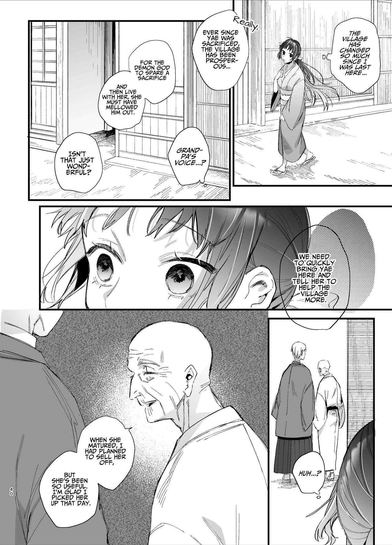 [Umenegi Daimyoujin (Umekoppe)]Ikenie Onna Wa Kodokuna Kijin Sama Ni Ban Kōbi De To Sareru | The Sacrificial Maiden Corrupted by Coupling With an Oni[English] Page 41