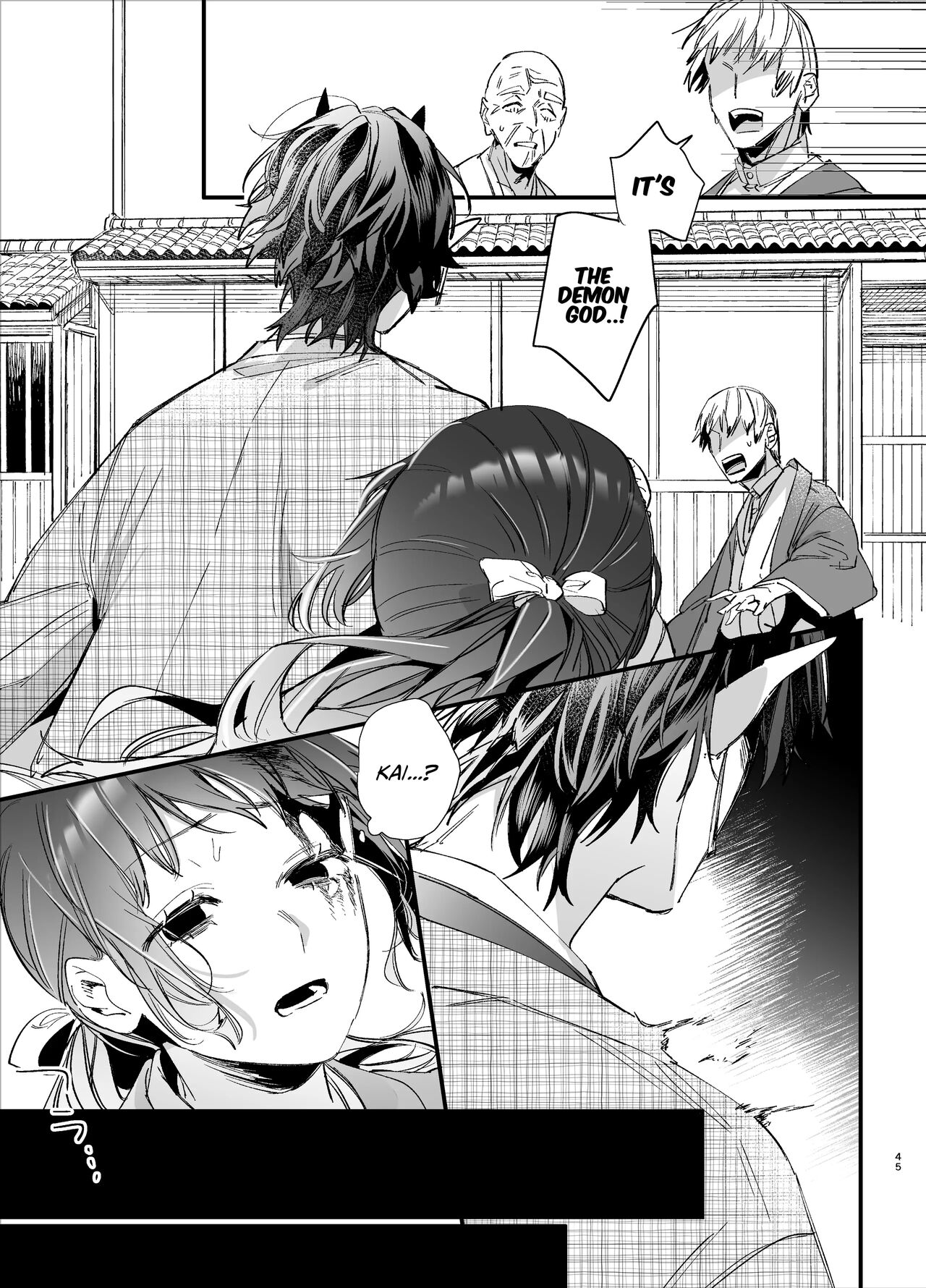[Umenegi Daimyoujin (Umekoppe)]Ikenie Onna Wa Kodokuna Kijin Sama Ni Ban Kōbi De To Sareru | The Sacrificial Maiden Corrupted by Coupling With an Oni[English] Page 46