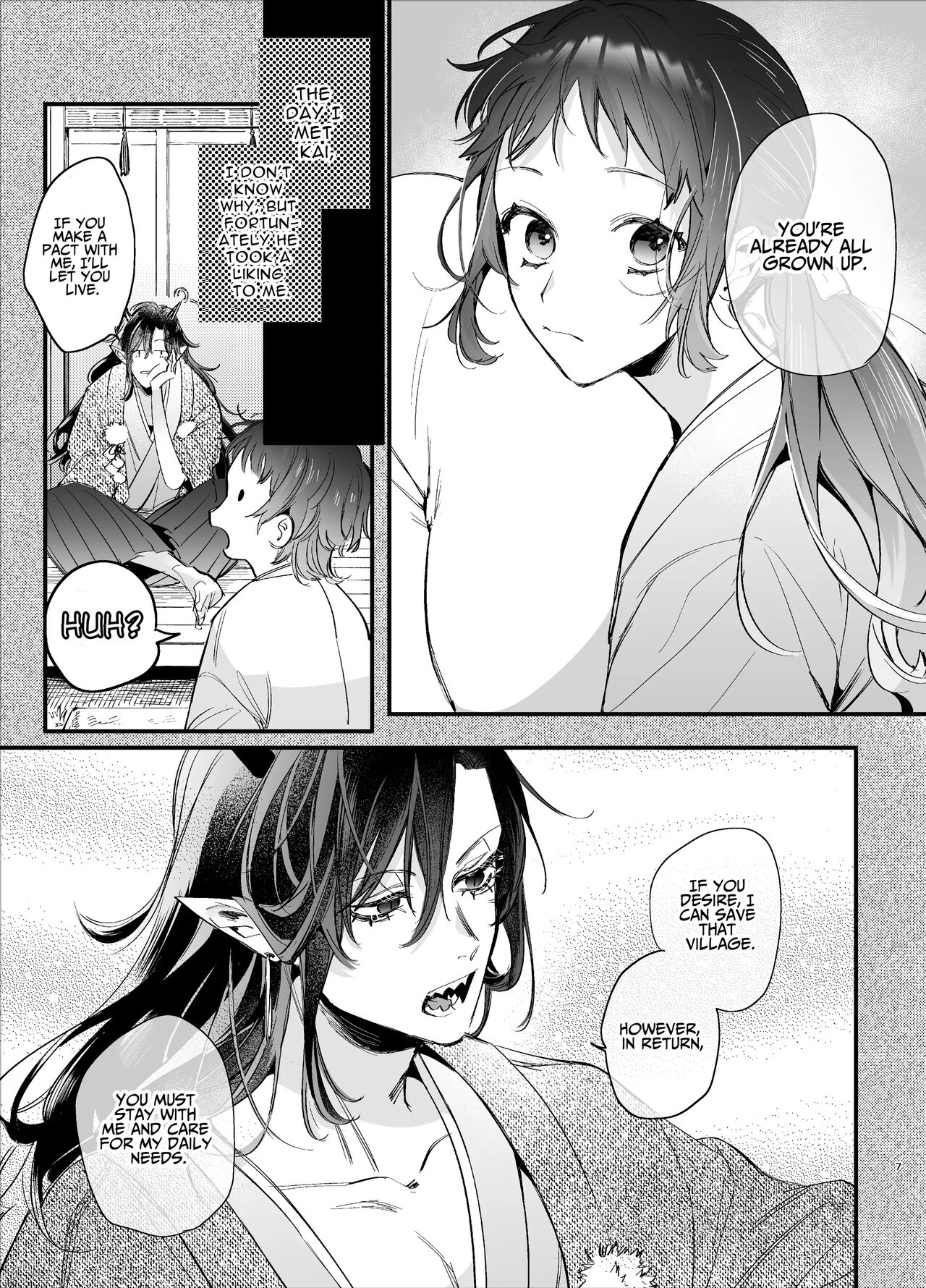 [Umenegi Daimyoujin (Umekoppe)]Ikenie Onna Wa Kodokuna Kijin Sama Ni Ban Kōbi De To Sareru | The Sacrificial Maiden Corrupted by Coupling With an Oni[English] Page 8