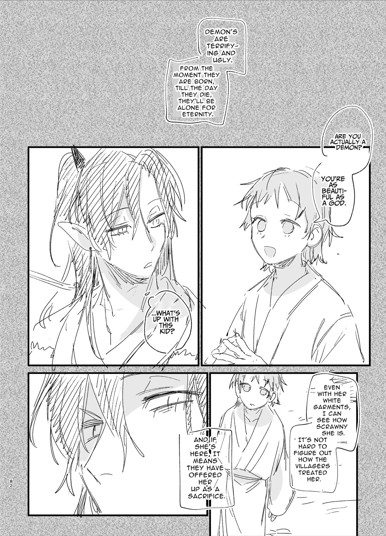 [Umenegi Daimyoujin (Umekoppe)]Ikenie Onna Wa Kodokuna Kijin Sama Ni Ban Kōbi De To Sareru | The Sacrificial Maiden Corrupted by Coupling With an Oni[English] Page 83