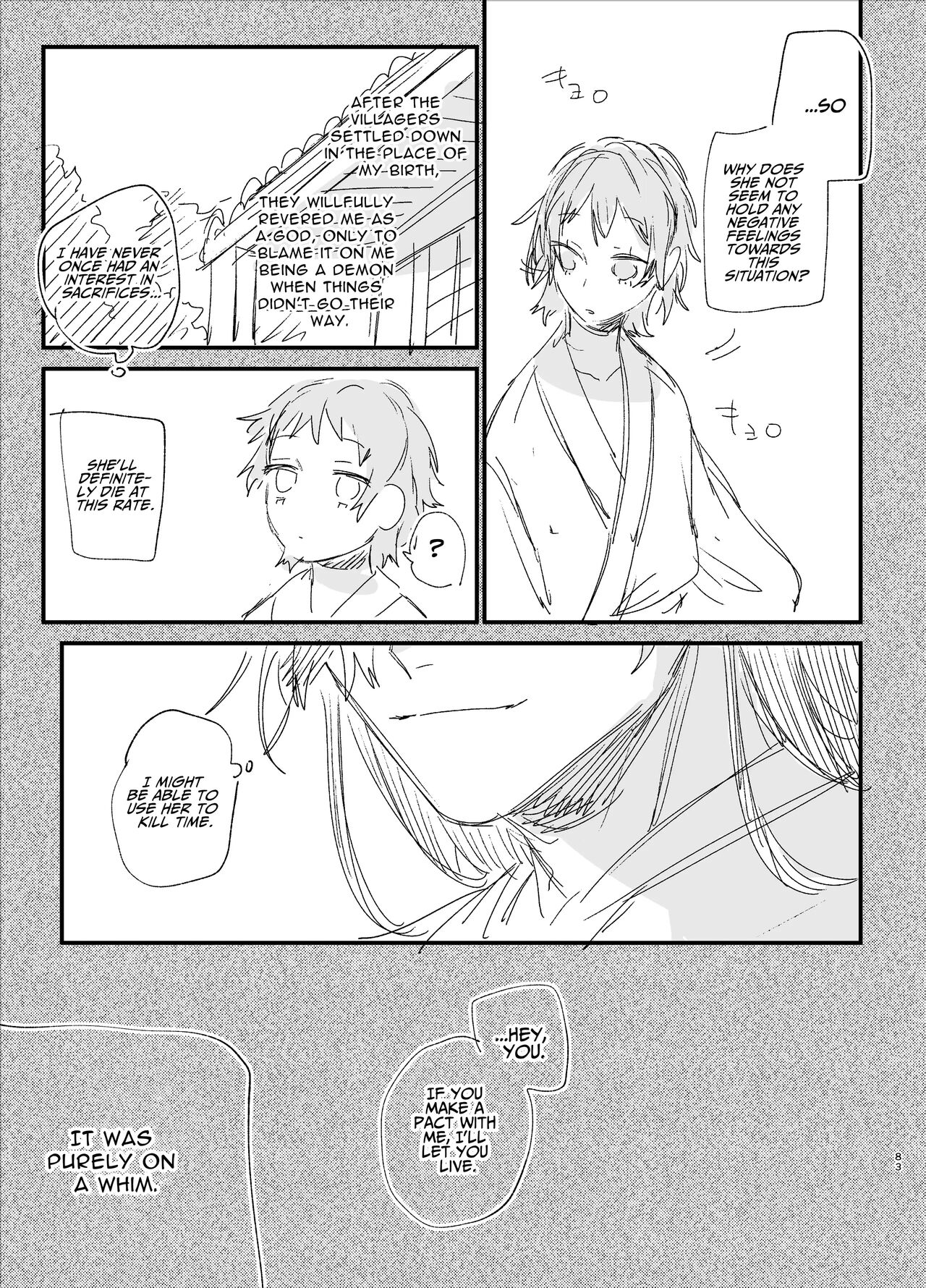 [Umenegi Daimyoujin (Umekoppe)]Ikenie Onna Wa Kodokuna Kijin Sama Ni Ban Kōbi De To Sareru | The Sacrificial Maiden Corrupted by Coupling With an Oni[English] Page 84