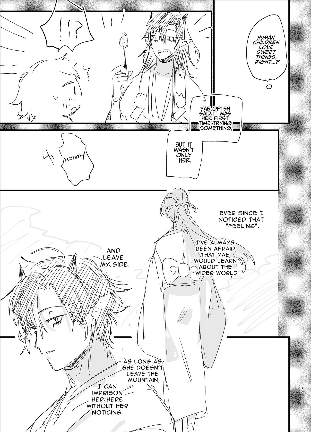 [Umenegi Daimyoujin (Umekoppe)]Ikenie Onna Wa Kodokuna Kijin Sama Ni Ban Kōbi De To Sareru | The Sacrificial Maiden Corrupted by Coupling With an Oni[English] Page 86