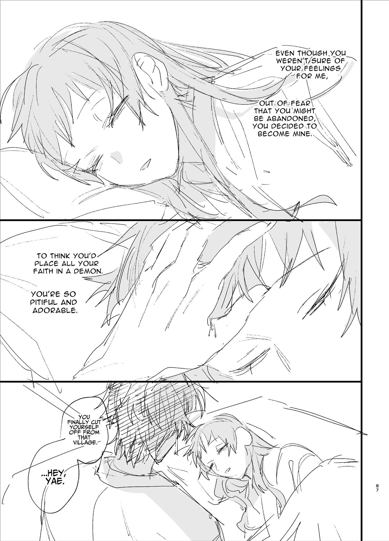 [Umenegi Daimyoujin (Umekoppe)]Ikenie Onna Wa Kodokuna Kijin Sama Ni Ban Kōbi De To Sareru | The Sacrificial Maiden Corrupted by Coupling With an Oni[English] Page 88