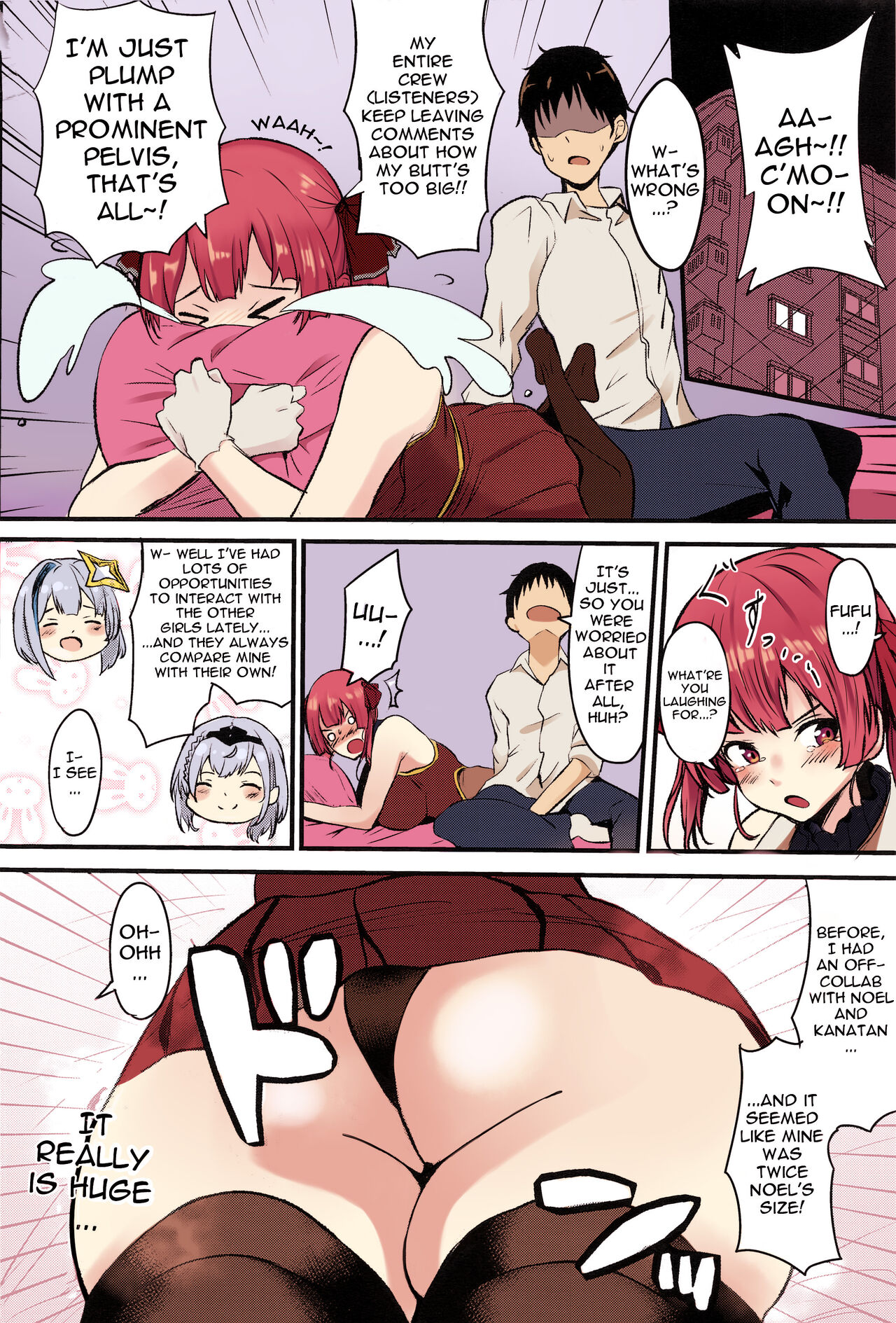 (Holoket 5th) [Mugen Karaage (Agachi)]Senchou no Oshiri LOVE... | Captain's Ass Love...(Houshou Marine) [English] {Doujins.com} [Colorized] Page 3