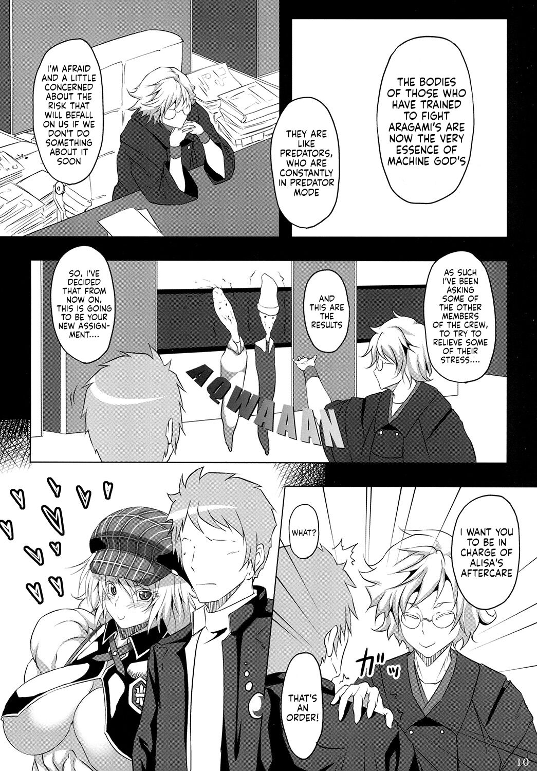 (C85) [Mama ni wa Naisho (Plasma Beach)]Hoshokukei Joshi(God Eater) [English] Page 9