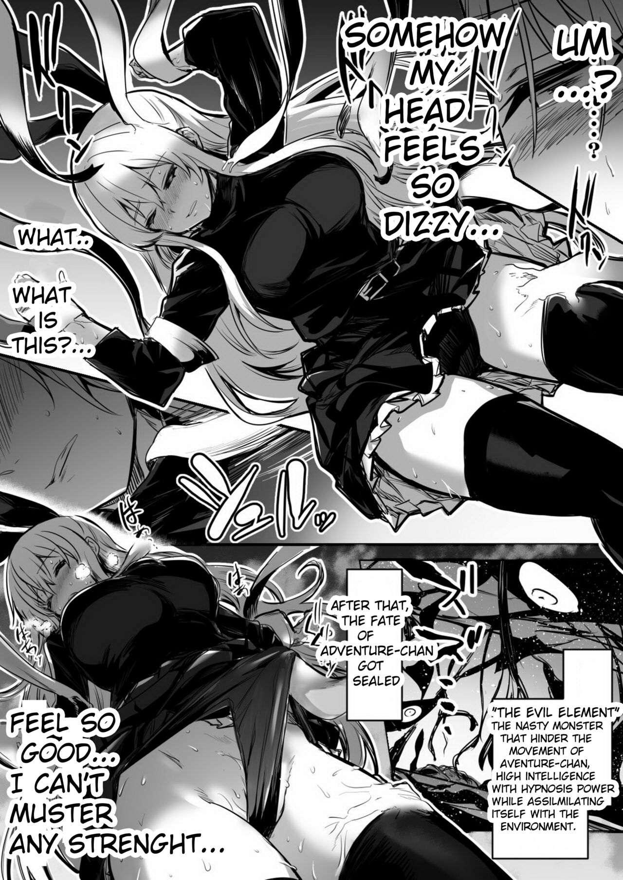 [Lefthand]Adventure-chan who carelessly slept in subspicious room and got turn into seed bed by evil monster.[English][CT] Page 2