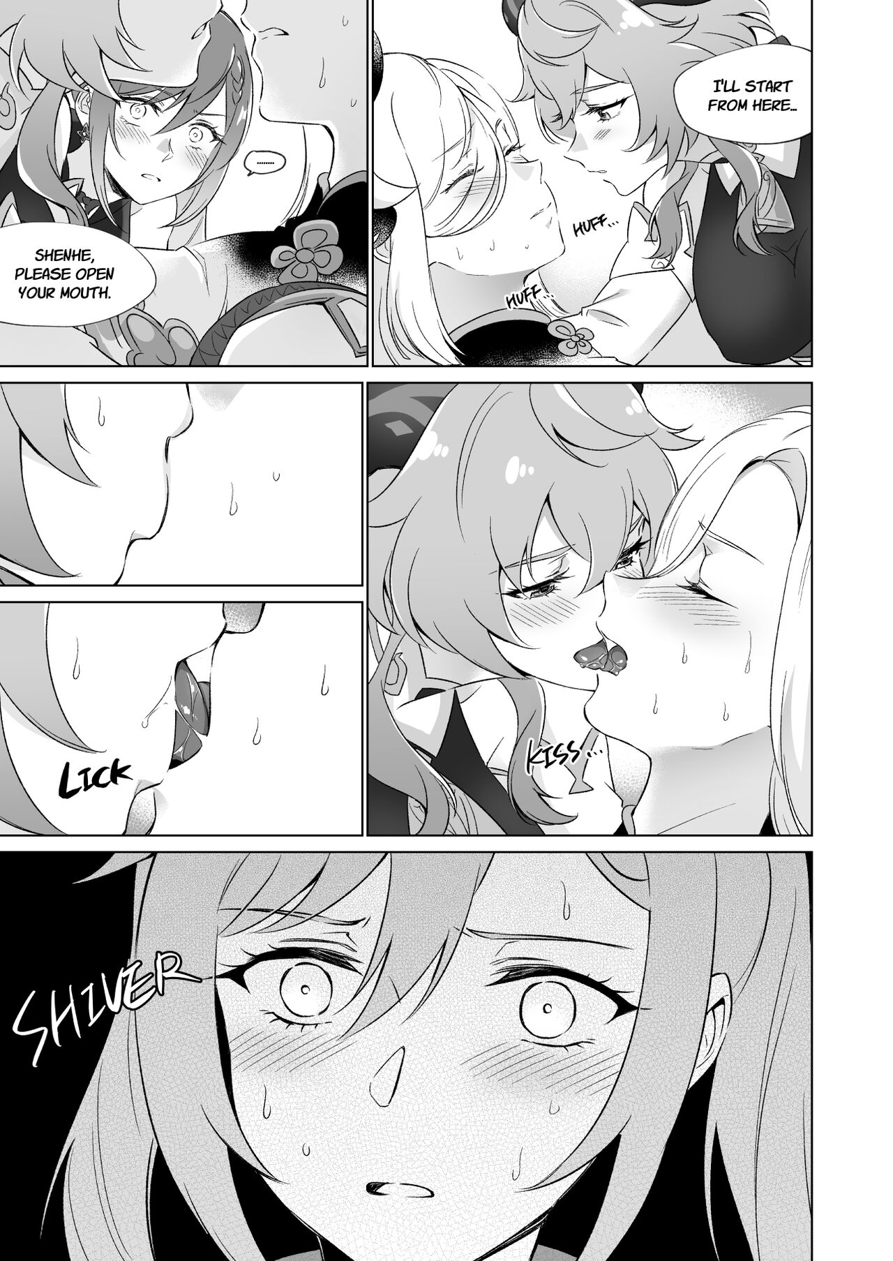 [World of Pure (Negom)]Liyue-shiki Dousei Seikou Ryouhou | Liyuesbian Remedial Sex(Genshin Impact) [English] [Digital] Page 22