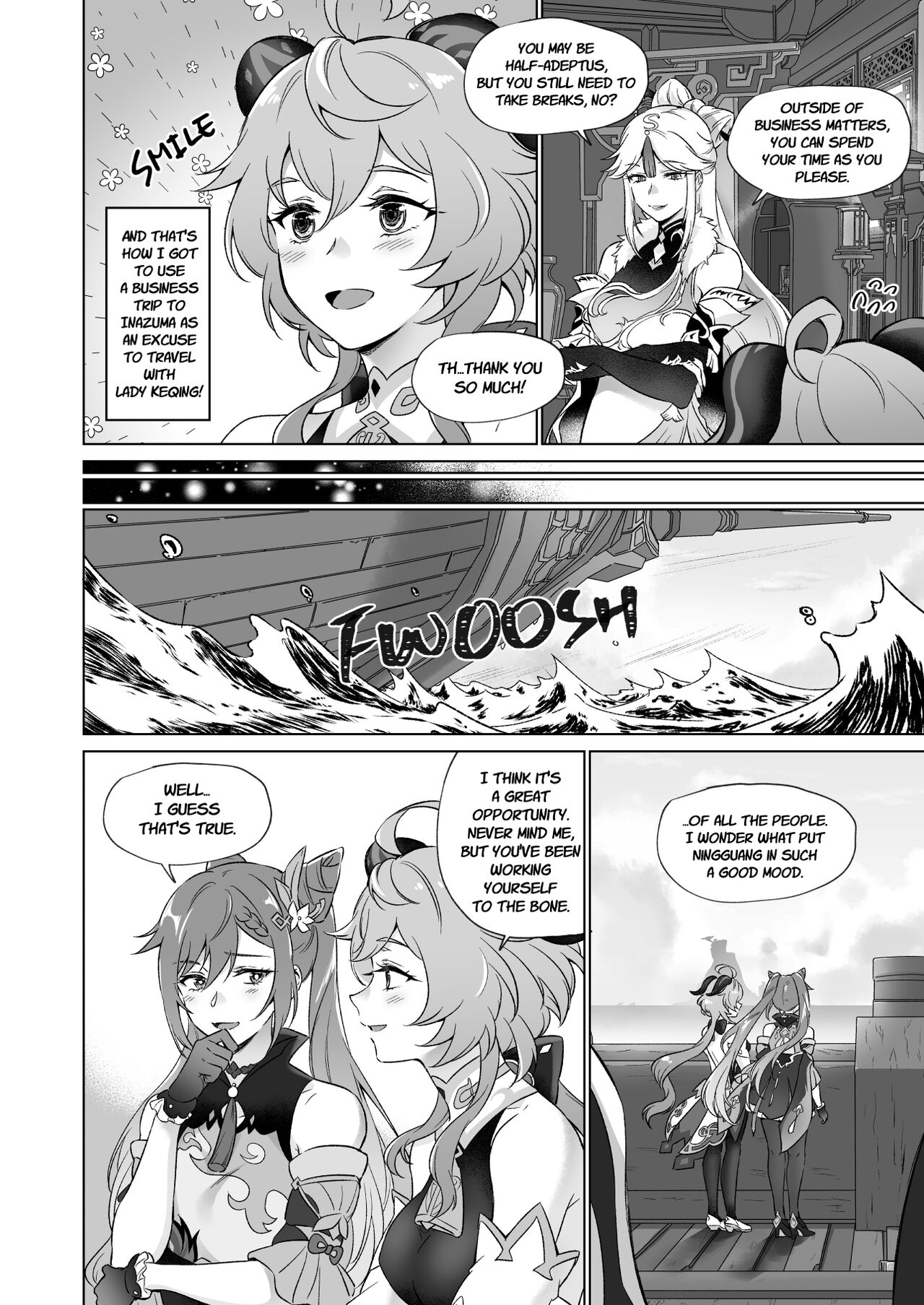 [World of Pure (Negom)]Liyue-shiki Dousei Seikou Ryouhou | Liyuesbian Remedial Sex(Genshin Impact) [English] [Digital] Page 5