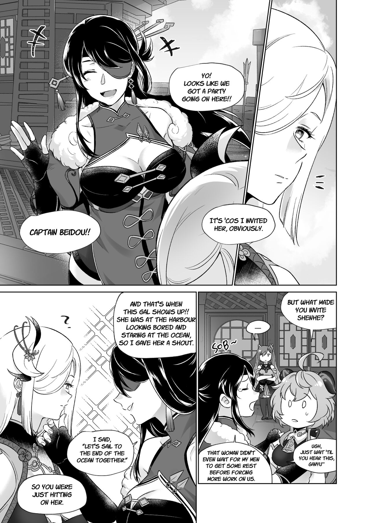 [World of Pure (Negom)]Liyue-shiki Dousei Seikou Ryouhou | Liyuesbian Remedial Sex(Genshin Impact) [English] [Digital] Page 8