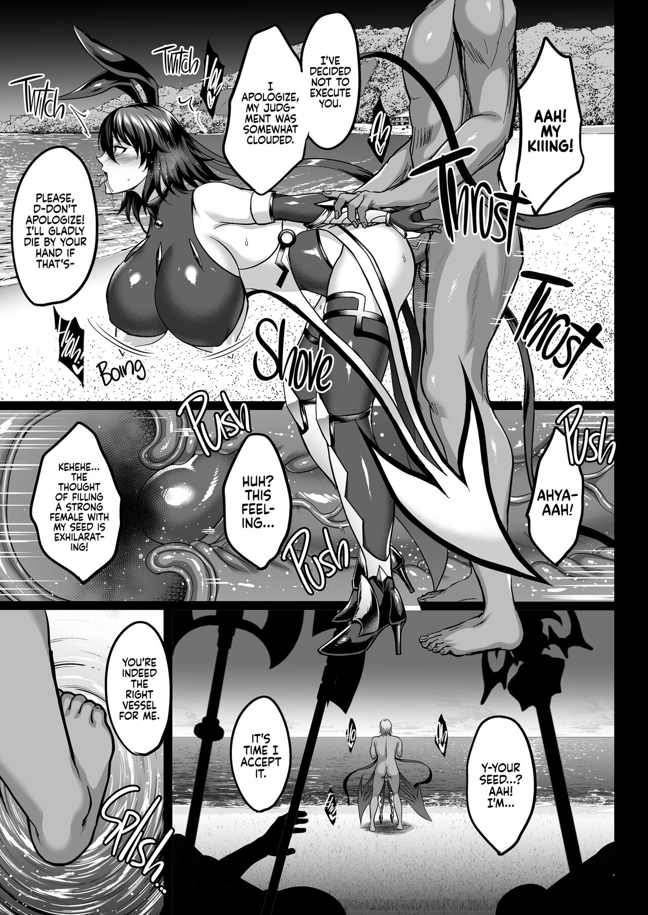 [Shouchuu MAC (Hozumi Kenji)]Shiranui Harami Ochi Ni | Shiranui's Impregnation 2(Taimanin Yukikaze) [English] {2d-market.com} [Decensored] [Digital] Page 34
