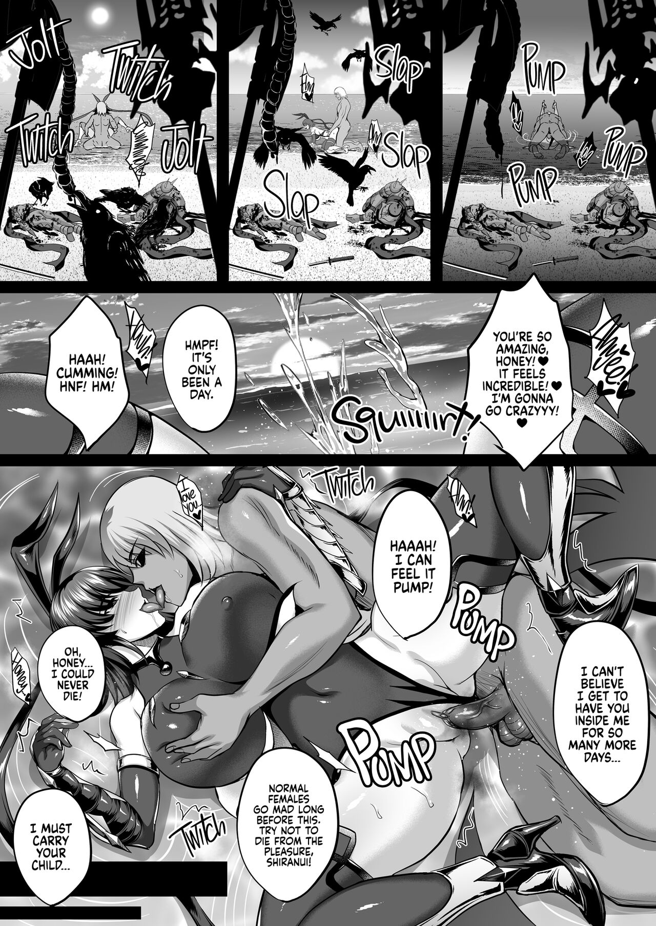 [Shouchuu MAC (Hozumi Kenji)]Shiranui Harami Ochi Ni | Shiranui's Impregnation 2(Taimanin Yukikaze) [English] {2d-market.com} [Decensored] [Digital] Page 37