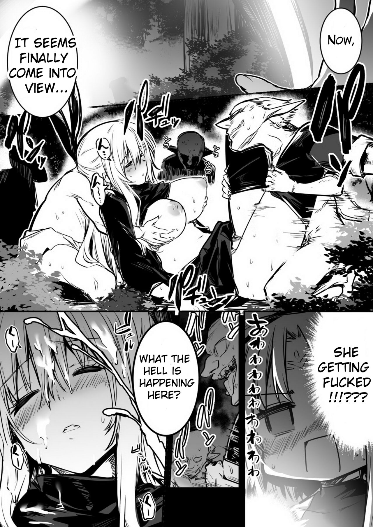 [Lefthand]Furtuneteller-chan who worry about Adventure-chan's unusual symptom and take a look at it and Adventure-chan who unknowingly got knock up and  give birth to demi-human child in distant land[CT][English] Page 2