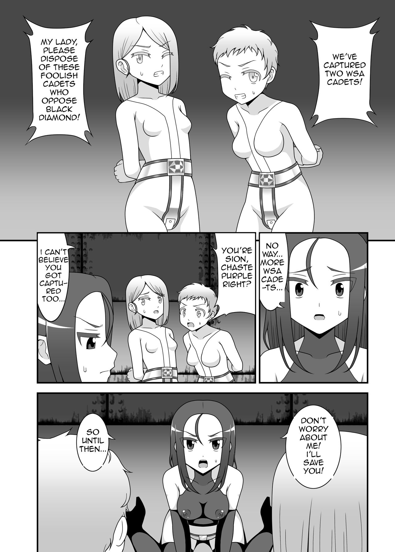 [STUDIO HP+ (IceLee)]Teisou Sentai Virginal Colors Ch.2 | Chastity Sentai Chaste Colors Ch.2[English] Page 12