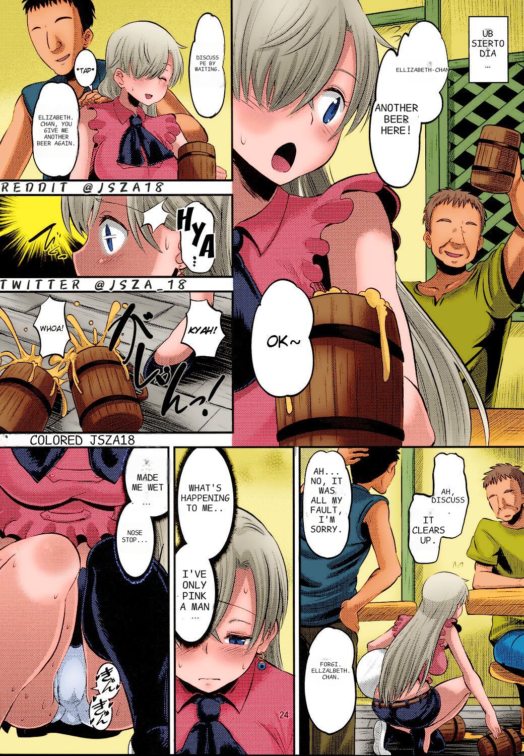 (C87) [AMP (Norakuro Nero)]Damasare Oujo Elizabeth | Elizabeth the Deceived Princess(Nanatsu no Taizai) [English] [Colorized] Page 22