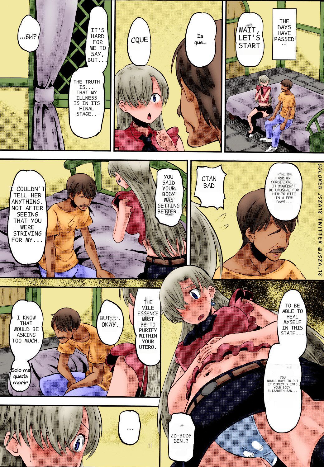 (C87) [AMP (Norakuro Nero)]Damasare Oujo Elizabeth | Elizabeth the Deceived Princess(Nanatsu no Taizai) [English] [Colorized] Page 9