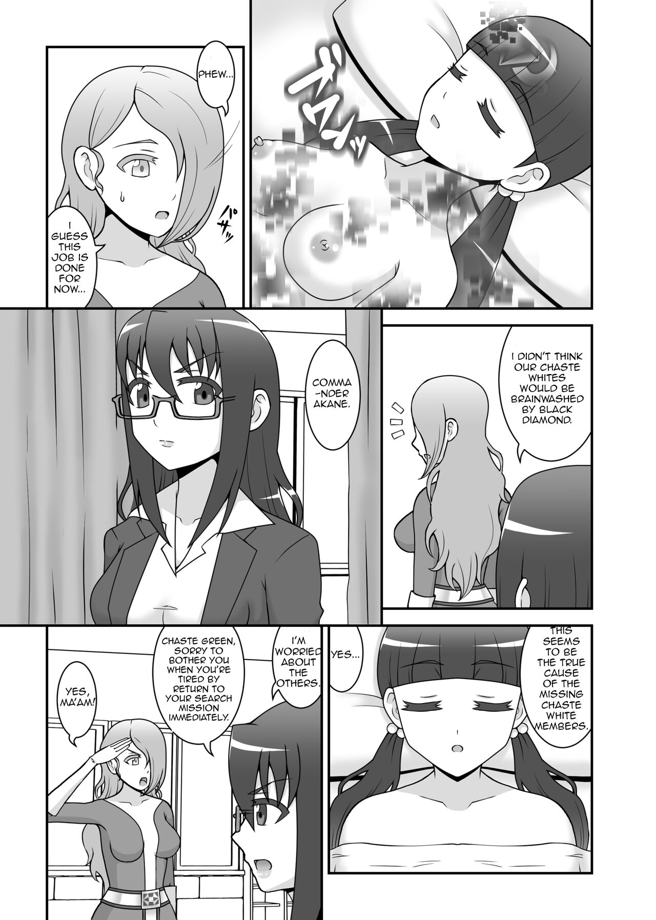 [STUDIO HP+ (IceLee)]Teisou Sentai Virginal Colors Ch.4 | Chastity Sentai Chaste Colors Ch. 4[English] Page 9
