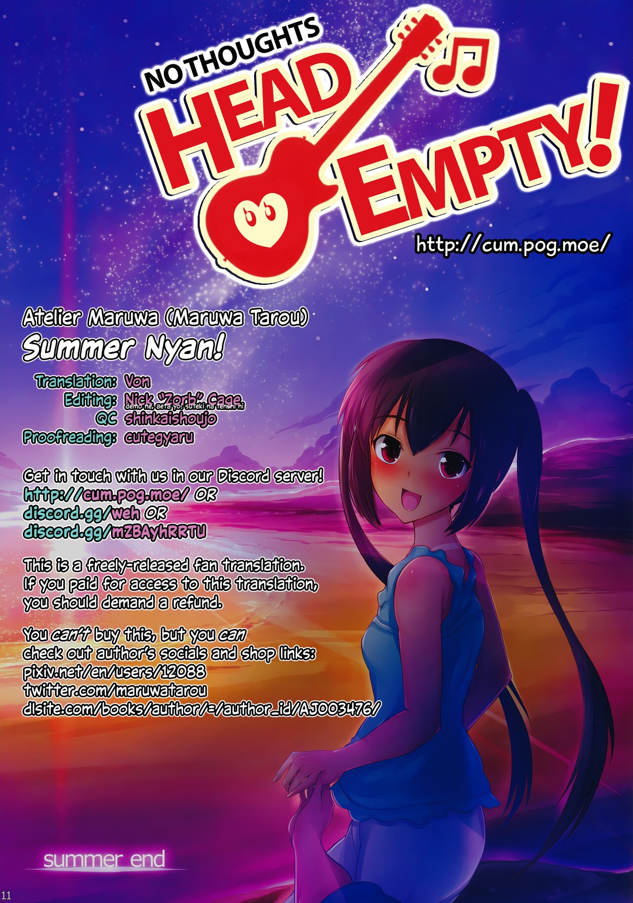 (C78) [Atelier Maruwa (Maruwa Tarou)]Summer Nyan!(K-ON!) [English] [head empty] Page 13