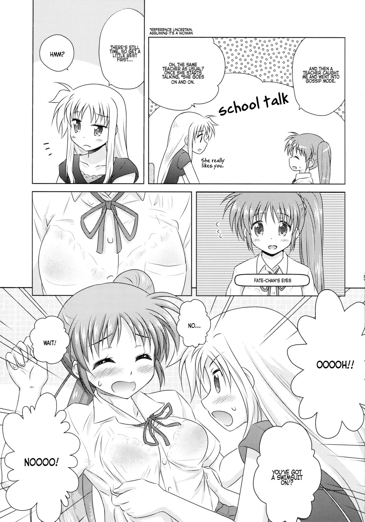(C91) [SimpleClass (Shinozuki Kou)]Natsu no Hi. 3 ~Pool e Ikou! no Maki~(Mahou Shoujo Lyrical Nanoha) [English] [Hikari no Kaze] Page 4