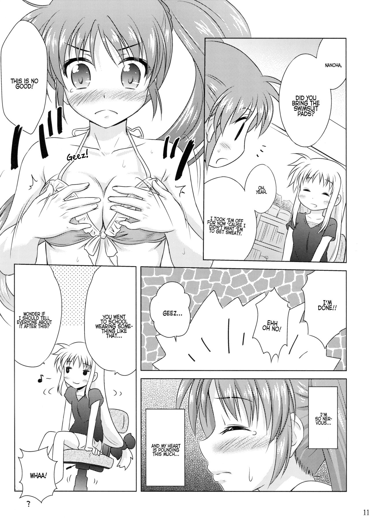(C91) [SimpleClass (Shinozuki Kou)]Natsu no Hi. 3 ~Pool e Ikou! no Maki~(Mahou Shoujo Lyrical Nanoha) [English] [Hikari no Kaze] Page 9