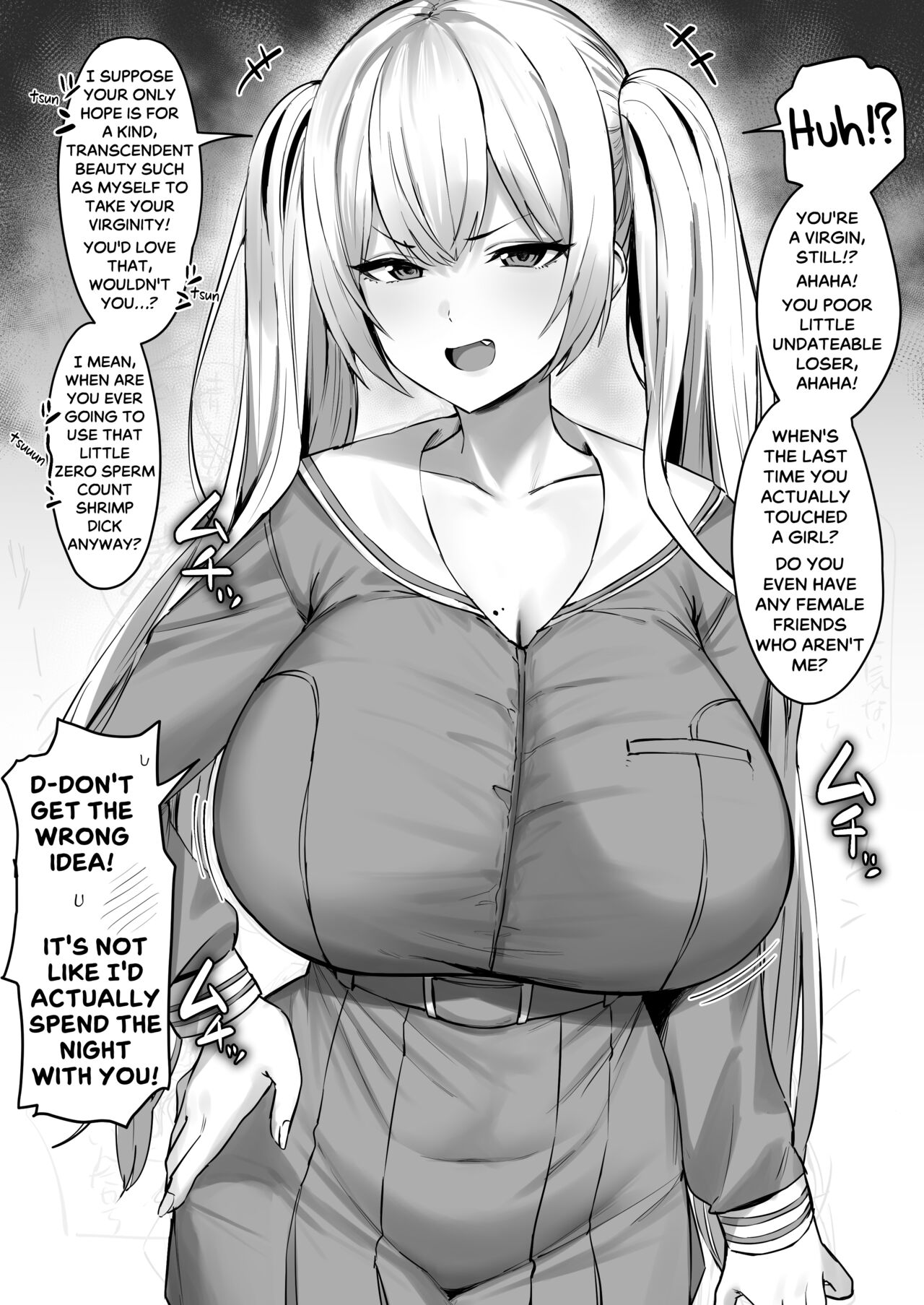 [Hotate-chan]Katte ni Doutei to Kanchigai shite kuru Kotekote no Tsundere Kinpatsu Twintail | Tsuper Tsundere Twintail Blonde Mistakes You as a Virgin[English] [SaLamiLid] Page 1