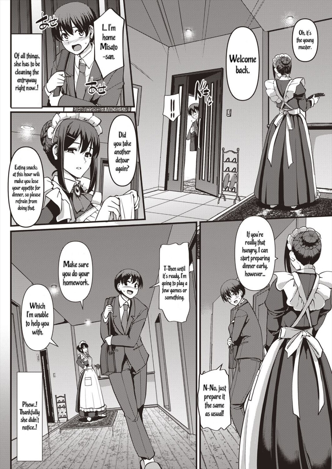 [Jinsei Yokosuberi. (Alexi Laiho)]Maid no Oshigoto. | Maid's Work Redraw.[Digital] [English] Page 4