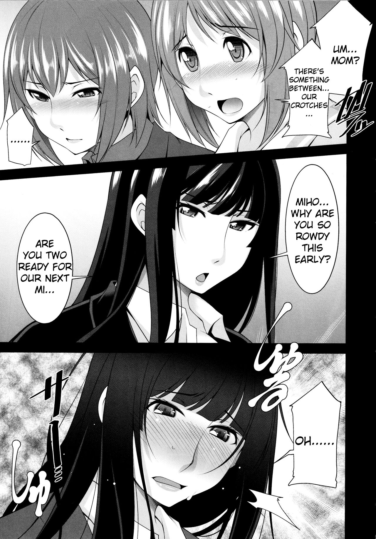 (C96) [Manamagu (zen9)]Okaa-san Watashi-tachi Ochinchin Haechatta. | Mom... We Grew a Penis!(Girls und Panzer) [English] [racoonball] Page 5