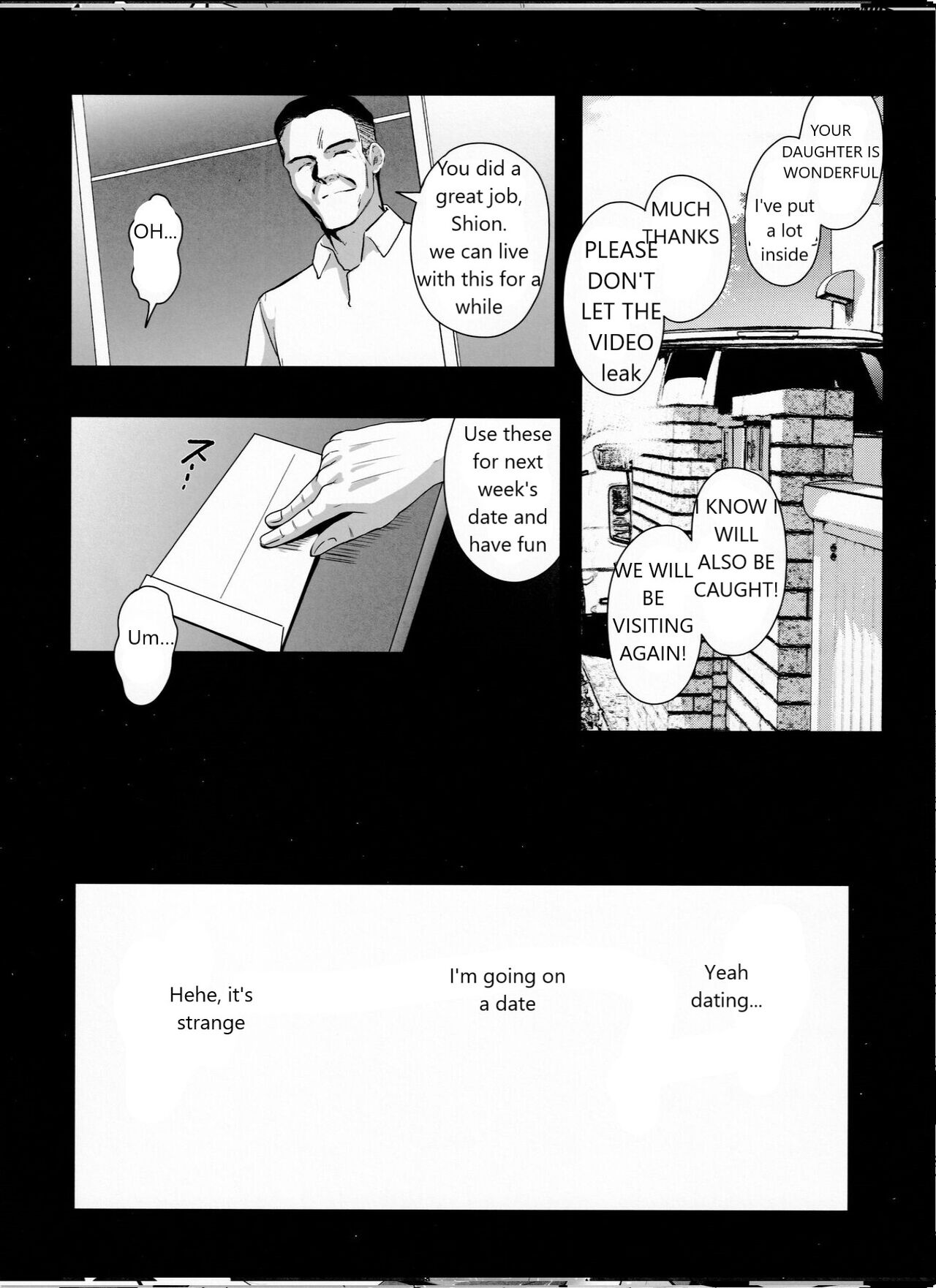 (C99) [Jingai Makyou (Inue Shinsuke)]Otonari no Nie - Chichi ni Enko o Shii Rareru Osananajimi | Neighborhood Sacrifice 2 - A Childhood Friend Who Is Forced To Have Compensated Dating By Her Father[English] [Treklast1] Page 32