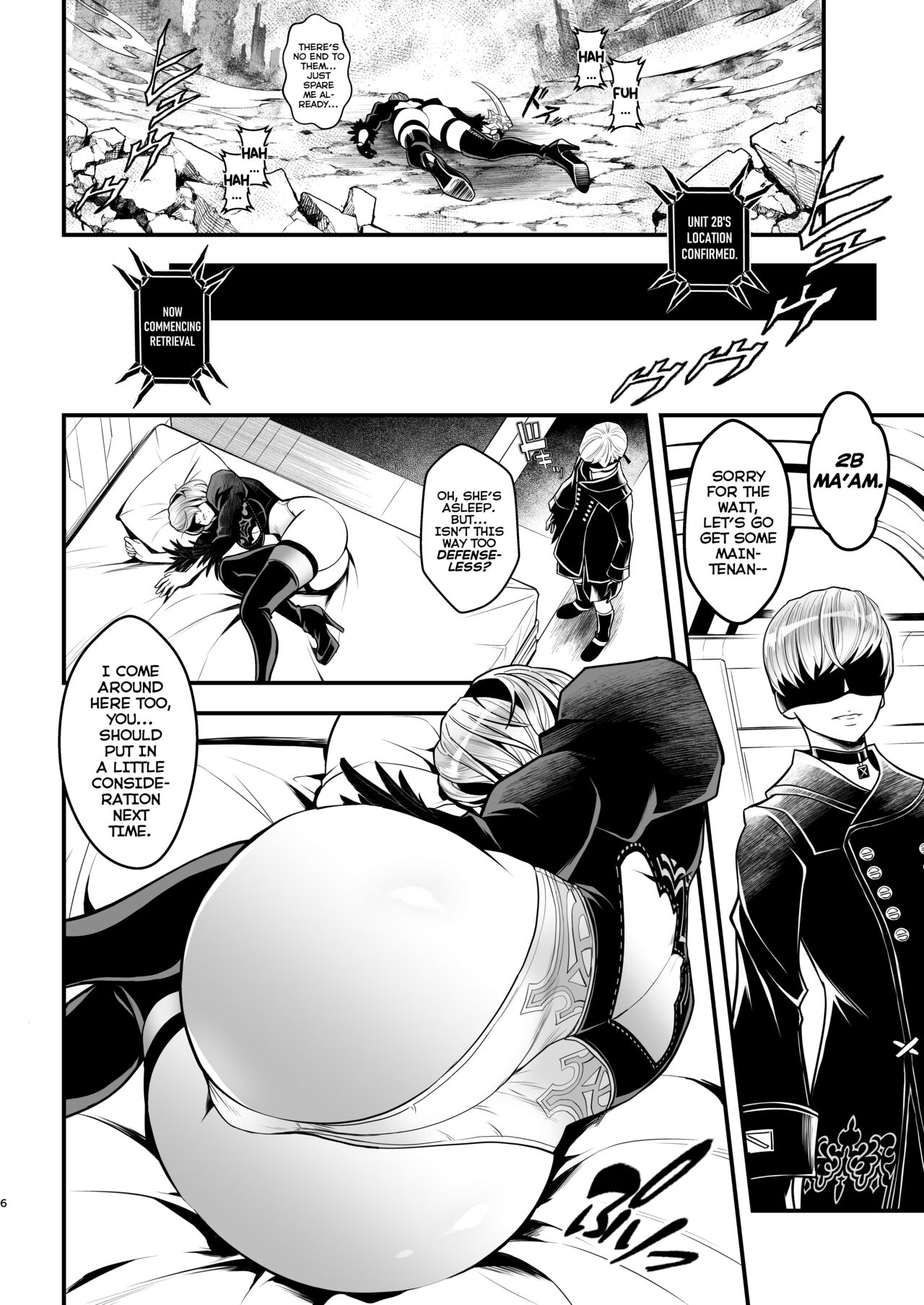 [Metabo Offensive Smell Uproar (Itachou)]Onna Senshi no Kyuusoku - Female warrior Rest(Nier: Automata) [English] [Mysterandom] [Digital] Page 6