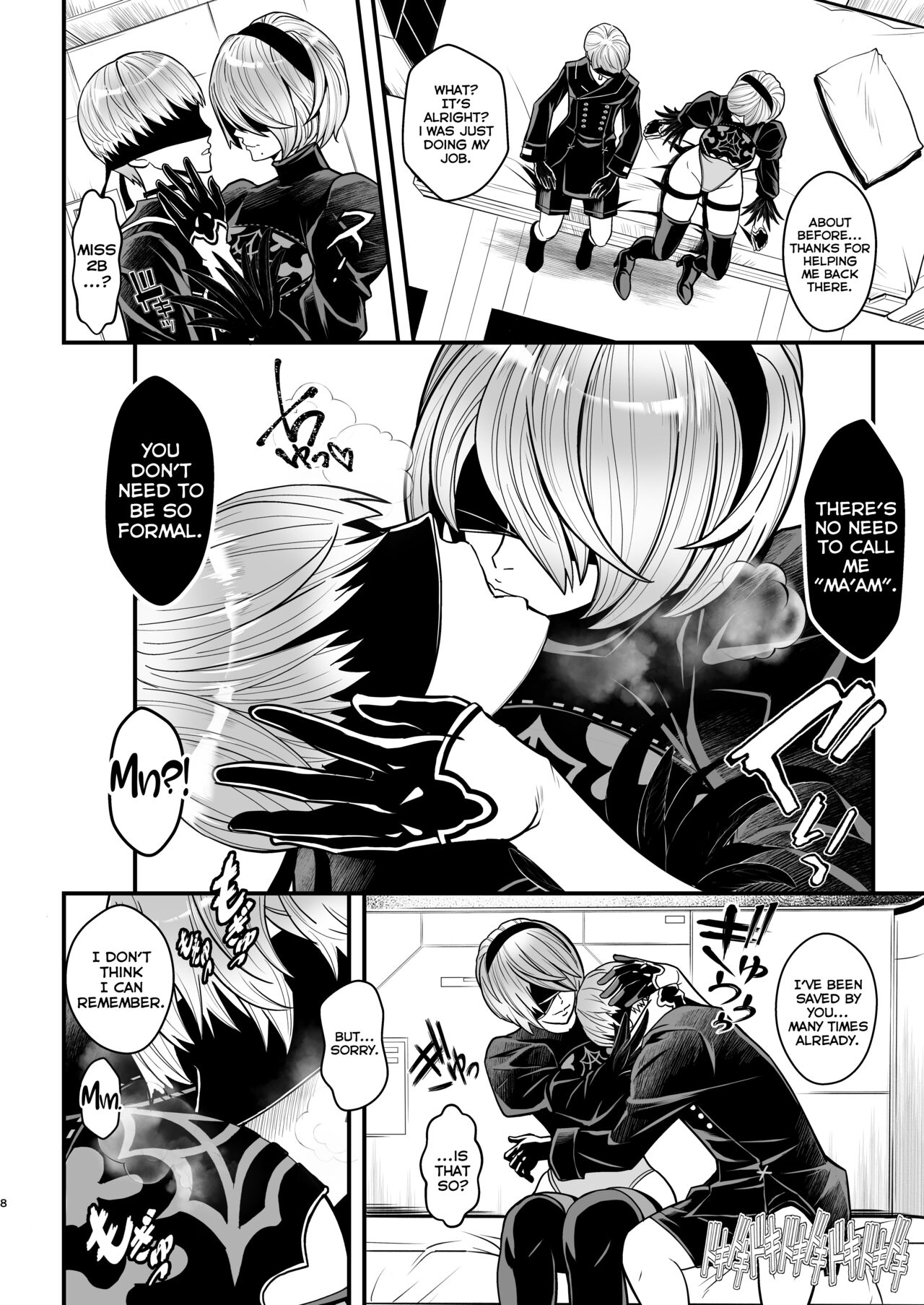 [Metabo Offensive Smell Uproar (Itachou)]Onna Senshi no Kyuusoku - Female warrior Rest(Nier: Automata) [English] [Mysterandom] [Digital] Page 8