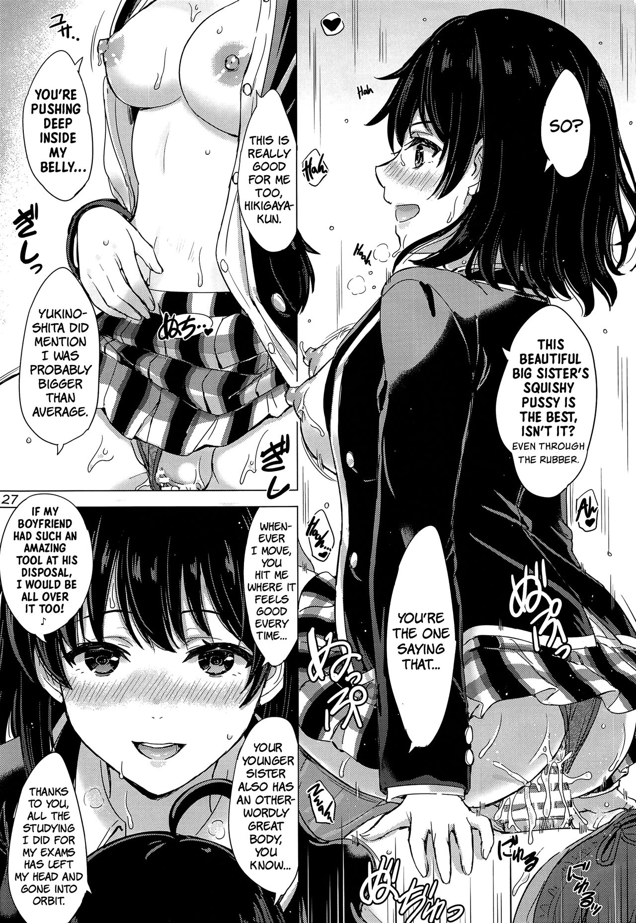 (C101) [studio A (Inanaki Shiki)]Yukinoshita Shimai to Iyarashii Futari no Himegoto. | The Naughty Secrets of the Yukinoshita Sisters.(Yahari Ore no Seishun Love Come wa Machigatteiru.) (English) (The People With No Name) Page 26