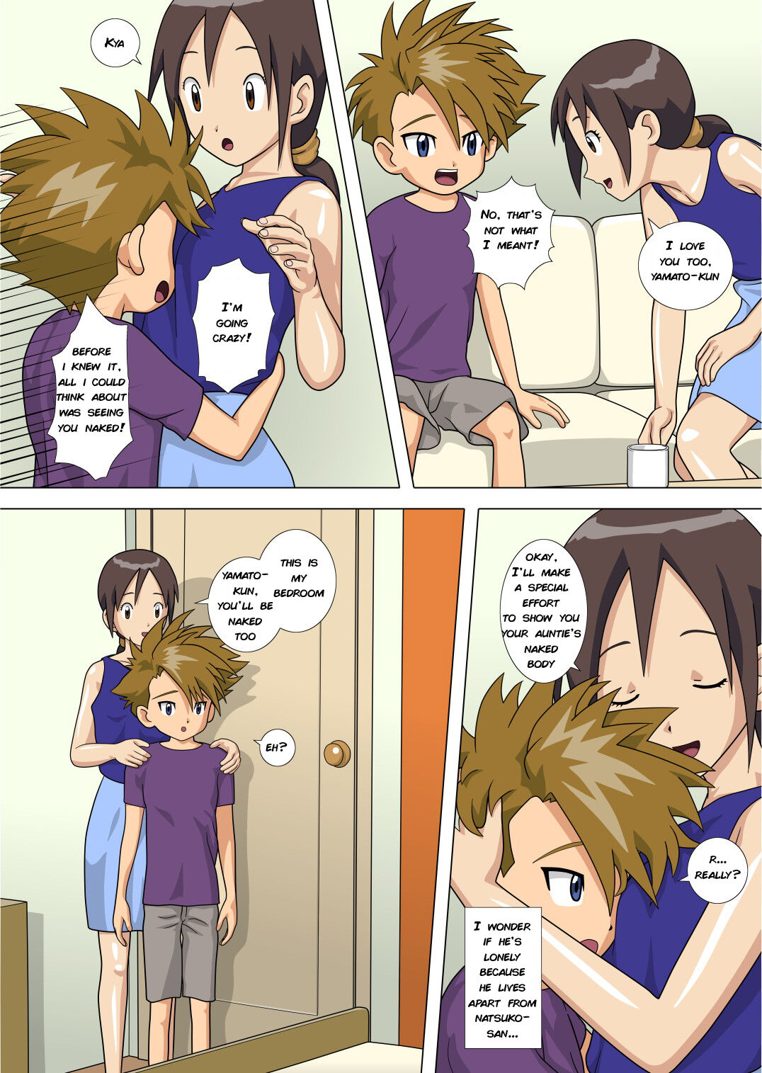 [Kutsushita Danshaku]Hasukashi Nagara Modotte Mairimashita | My Friend's Mother Taught Me Sex(Digimon Adventure) [English] Page 3