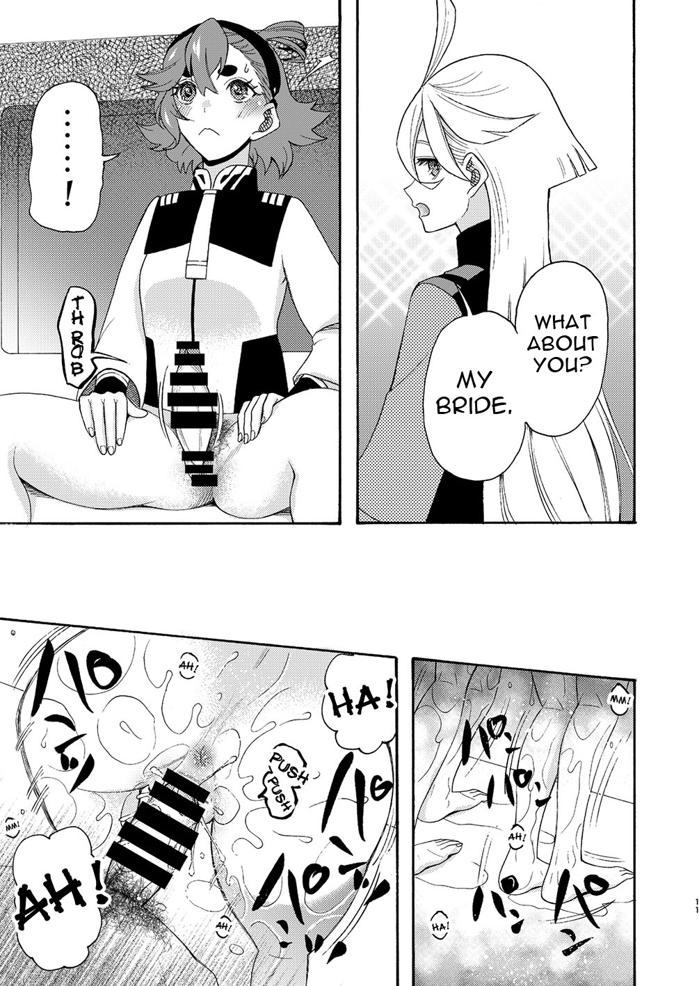 [KNIFE EDGE (Hoshitsuki Neon.)]Majo Ku Kisetsu ni Otome wa Tsuibamu | Picking At a Young Woman During Witch Eating Season(Gundam The Witch from Mercury) [English] {Doujins.com} [Digital] Page 11