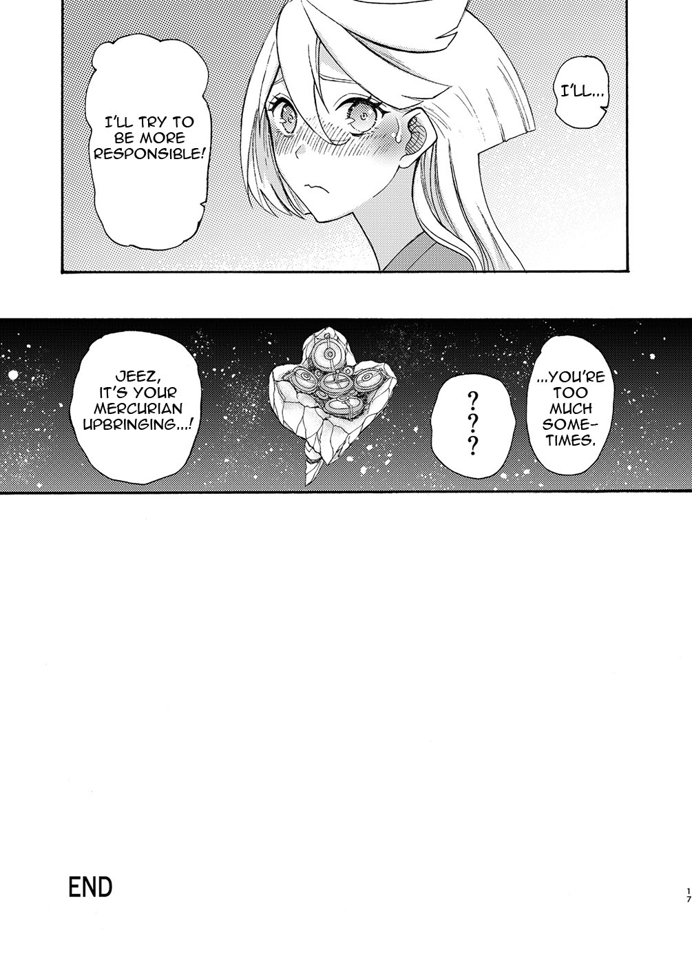 [KNIFE EDGE (Hoshitsuki Neon.)]Majo Ku Kisetsu ni Otome wa Tsuibamu | Picking At a Young Woman During Witch Eating Season(Gundam The Witch from Mercury) [English] {Doujins.com} [Digital] Page 17