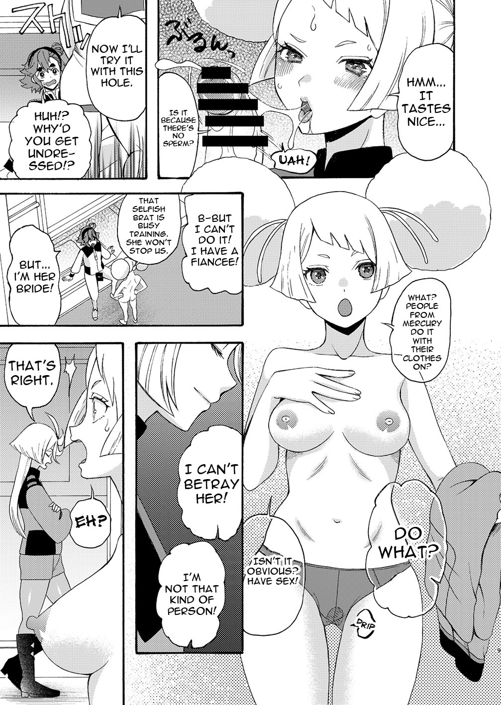[KNIFE EDGE (Hoshitsuki Neon.)]Majo Ku Kisetsu ni Otome wa Tsuibamu | Picking At a Young Woman During Witch Eating Season(Gundam The Witch from Mercury) [English] {Doujins.com} [Digital] Page 9