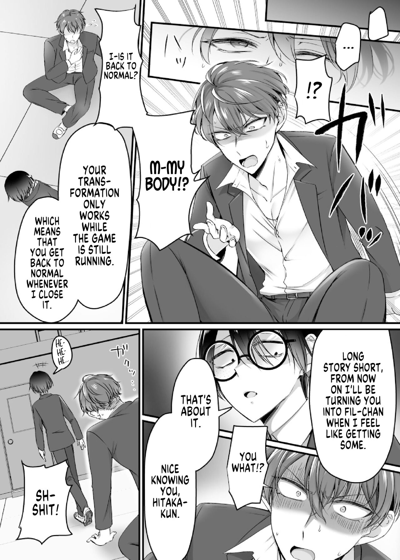 [Amuai Okashi Seisakusho (Moegi Oji-san, Namamugi)]Genjitsu Douki Gacha Nekura Otaku no Yome Chara ni Saserareta Ore | Reality-Synch Gacha How I got Turned Into The Waifu of a Gloomy Nerd[English] [SachiKing] Page 21