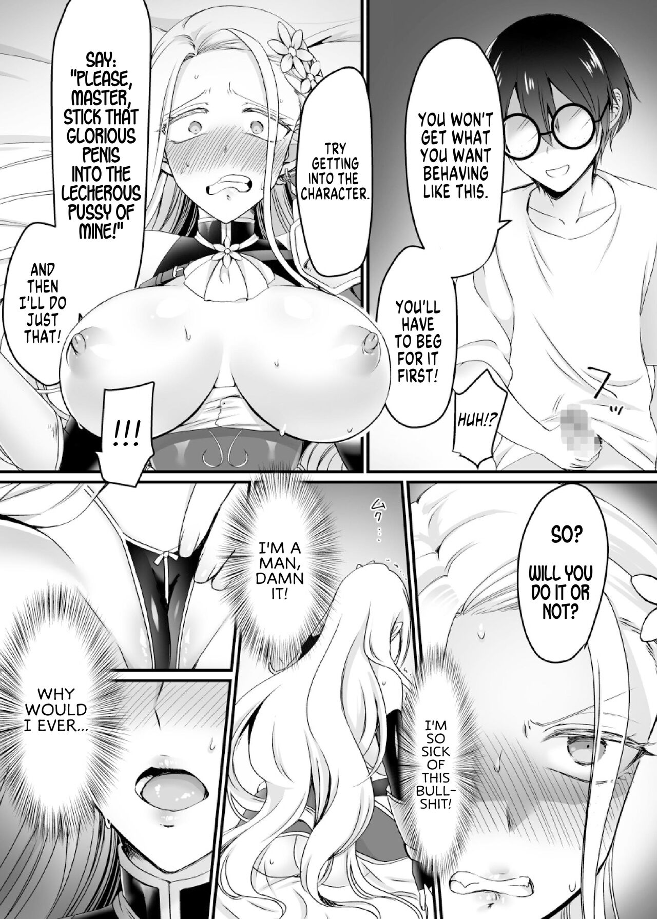 [Amuai Okashi Seisakusho (Moegi Oji-san, Namamugi)]Genjitsu Douki Gacha Nekura Otaku no Yome Chara ni Saserareta Ore | Reality-Synch Gacha How I got Turned Into The Waifu of a Gloomy Nerd[English] [SachiKing] Page 31