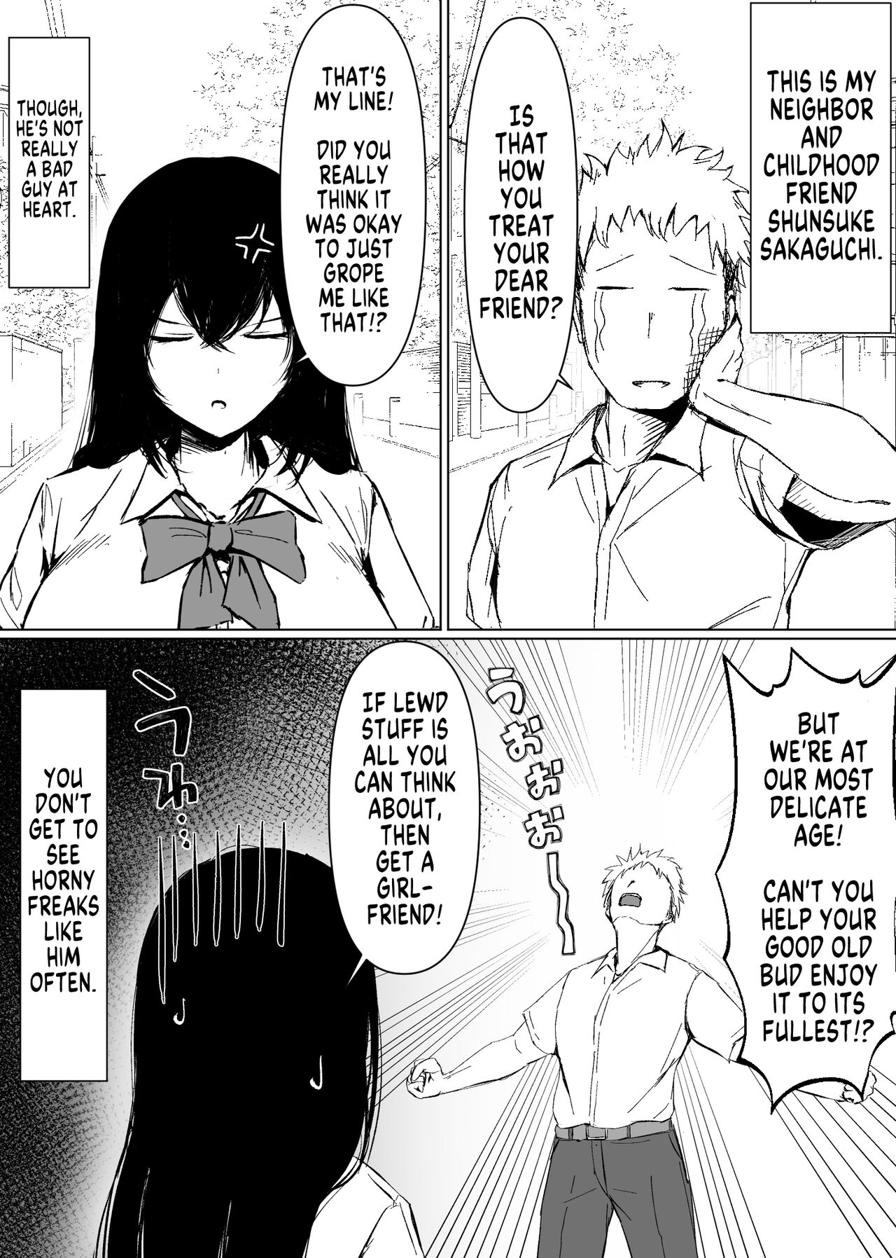 [Meteor-ya (Tennouzu Meteor)]TS Shitara Dosukebe Osananajimi no Onegai o Kotowarikirezu ni Namapako Saremakucchatta Hanashi[English] [SachiKing] Page 7
