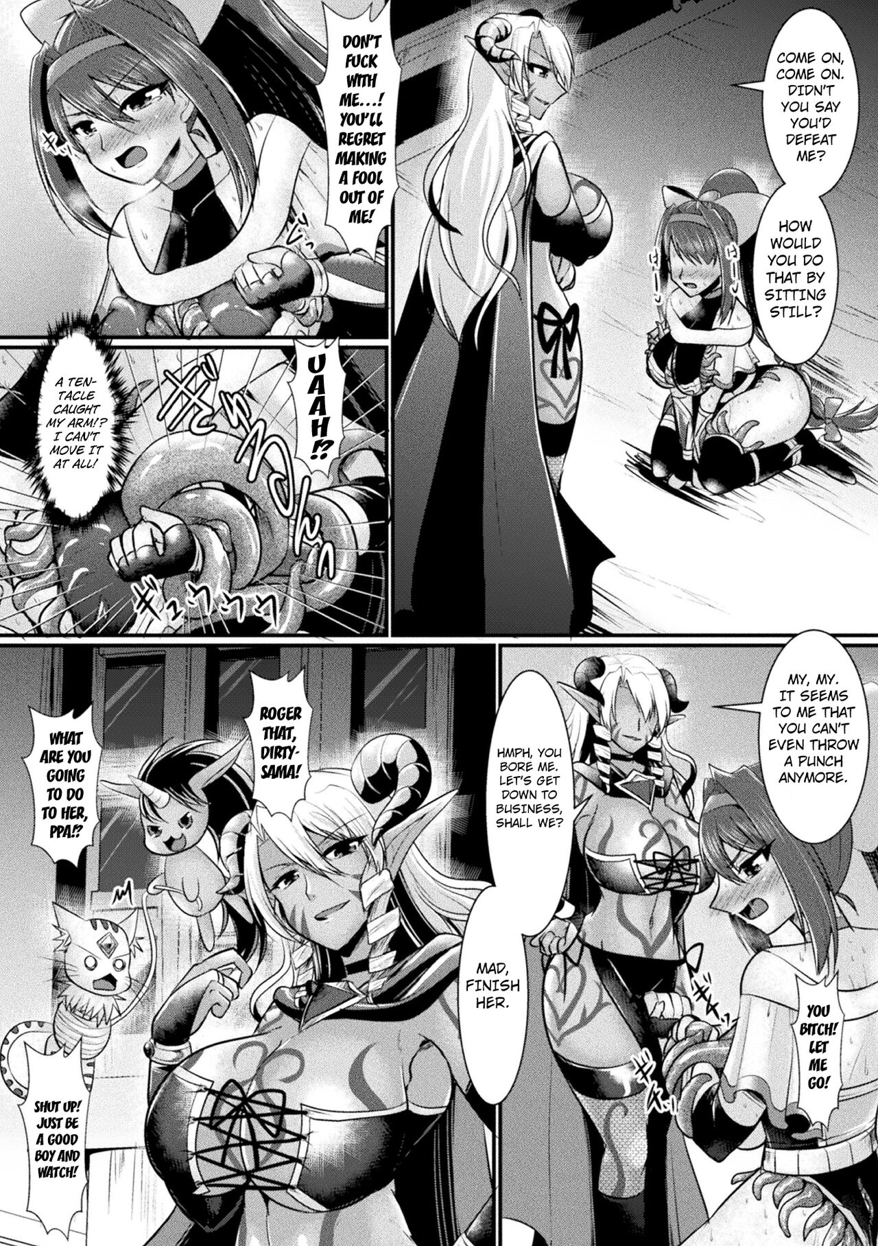 [Seres Ryuu]Yoru no Onna Kenshi Night Scarlet | The Fist Fighter Night Scarlet(2D Comic Magazine Shokushu Suits Ryoujoku Kegareta Ishou ni Okasareru Seigi no Heroine Vol. 1) [English] [Kuraudo] [Digital] Page 11