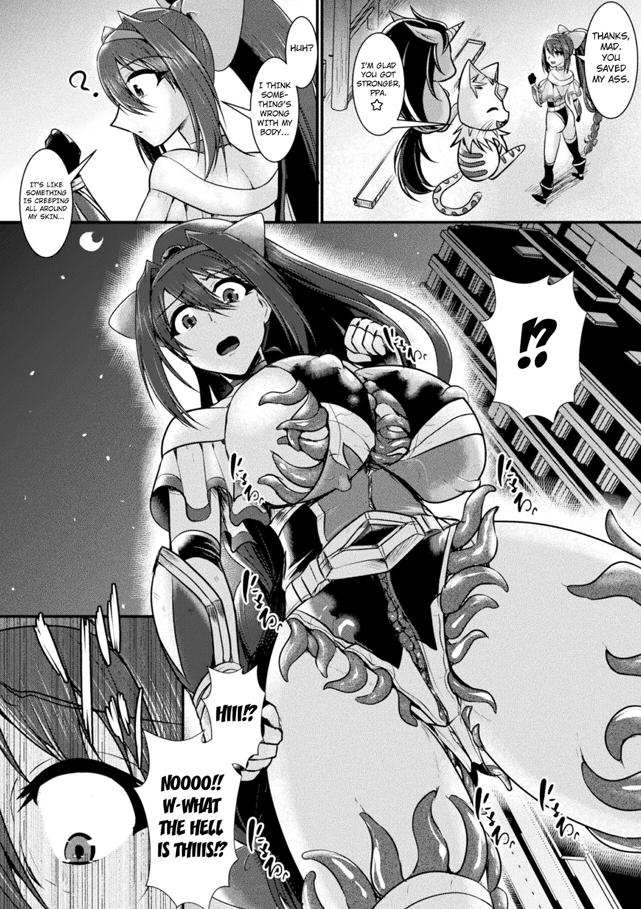 [Seres Ryuu]Yoru no Onna Kenshi Night Scarlet | The Fist Fighter Night Scarlet(2D Comic Magazine Shokushu Suits Ryoujoku Kegareta Ishou ni Okasareru Seigi no Heroine Vol. 1) [English] [Kuraudo] [Digital] Page 4