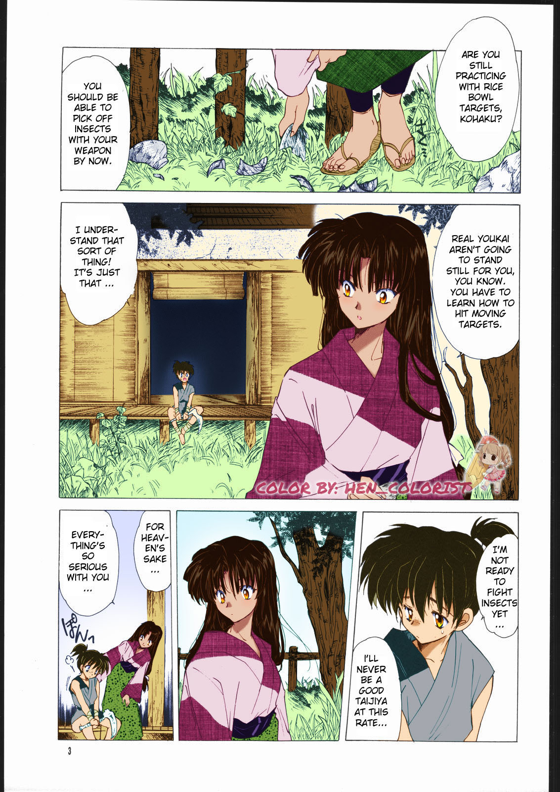 (C60) [Toko-ya (HEIZO, Kitoen)]Muku no Chi o Nagasu Ude | HOW TO SHED THE BLOOD OF INNOCENCE(Inuyasha) [English] [Colorized] Page 2