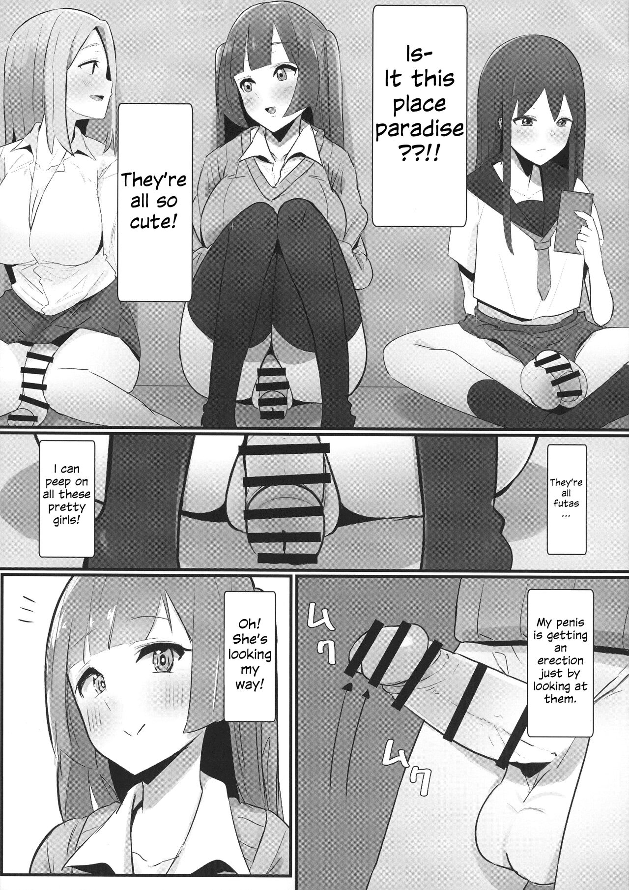 (Futaket 17.5) [Kosuko Teikoku (sella)]Futanari Kaiwai no Ecchi na Omise ni Itte mita! ~ Kageki! Nozoki Beya Hen ~[English] [Julian378] Page 9
