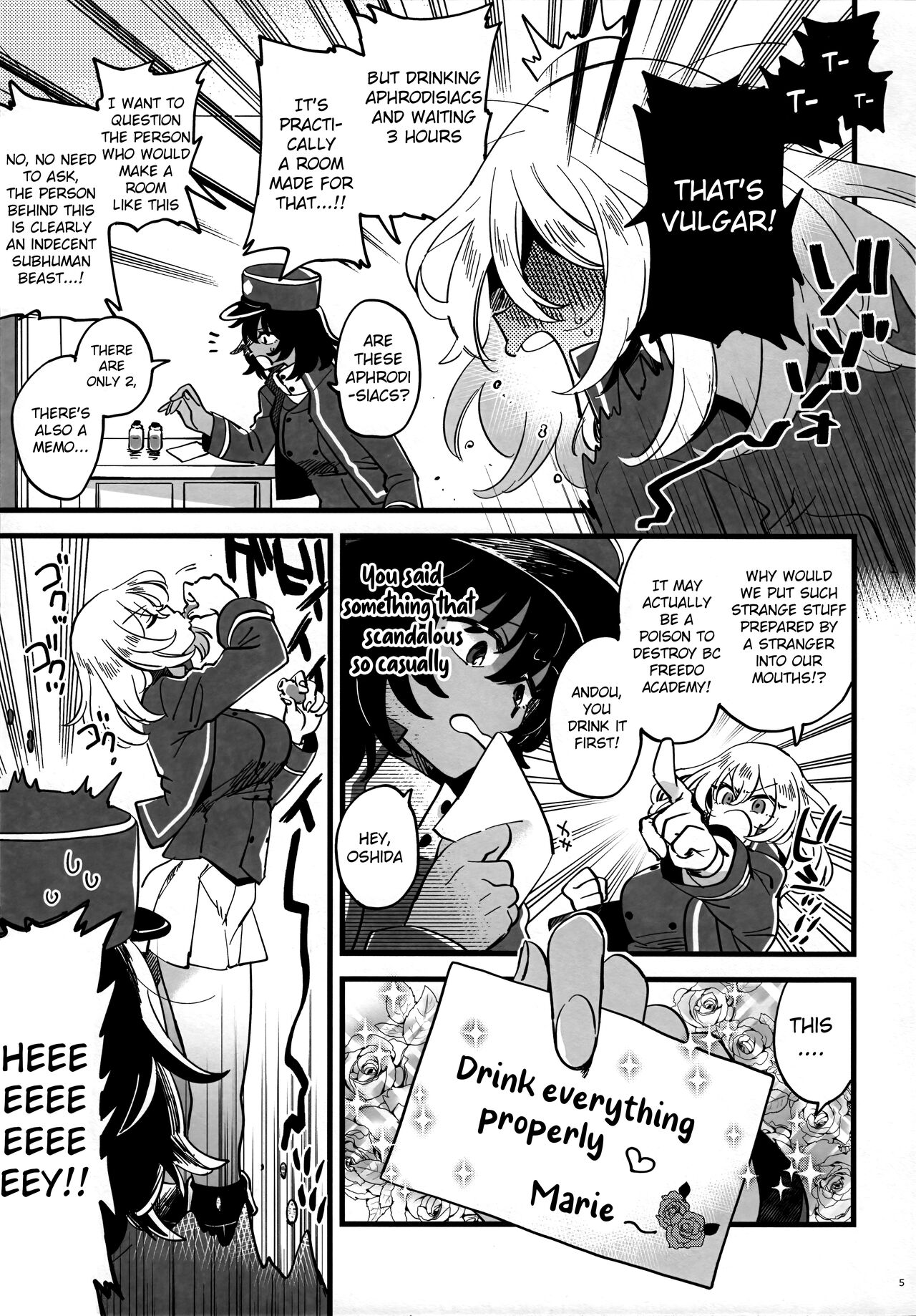 [Sonotaozey (Yukataro)]Tojikomerarete Kusuri Nonde Sorekara no Aida(Girls und Panzer) [English] [Raknnkarscans] Page 4