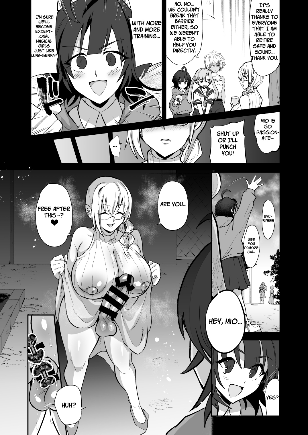 [Muchuu Yakou (Kuromori Yaga)]Mahou Shoujo vs Futanari Sentouin Shimai  | Magic Girl vs. Futanari Combatant Sisters[English] [racoonball] Page 22
