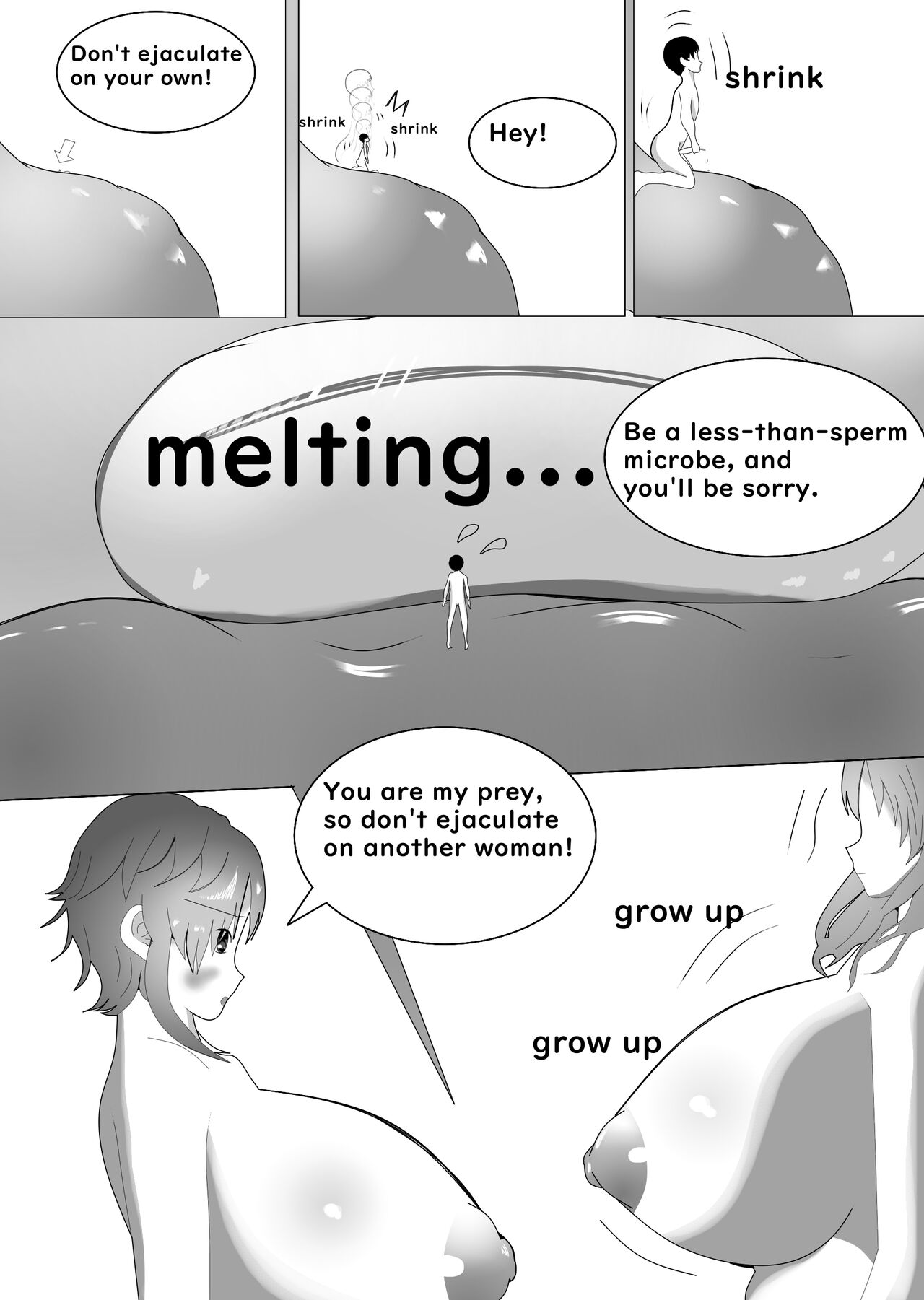 [MyuneShrinker]A woman Who Gets Bigger And A Man Who Gets Smaller Page 11