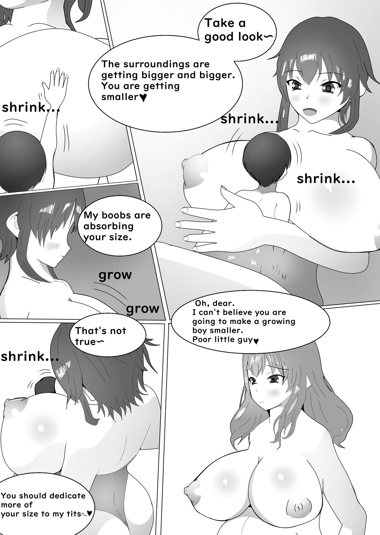 [MyuneShrinker]A woman Who Gets Bigger And A Man Who Gets Smaller Page 5
